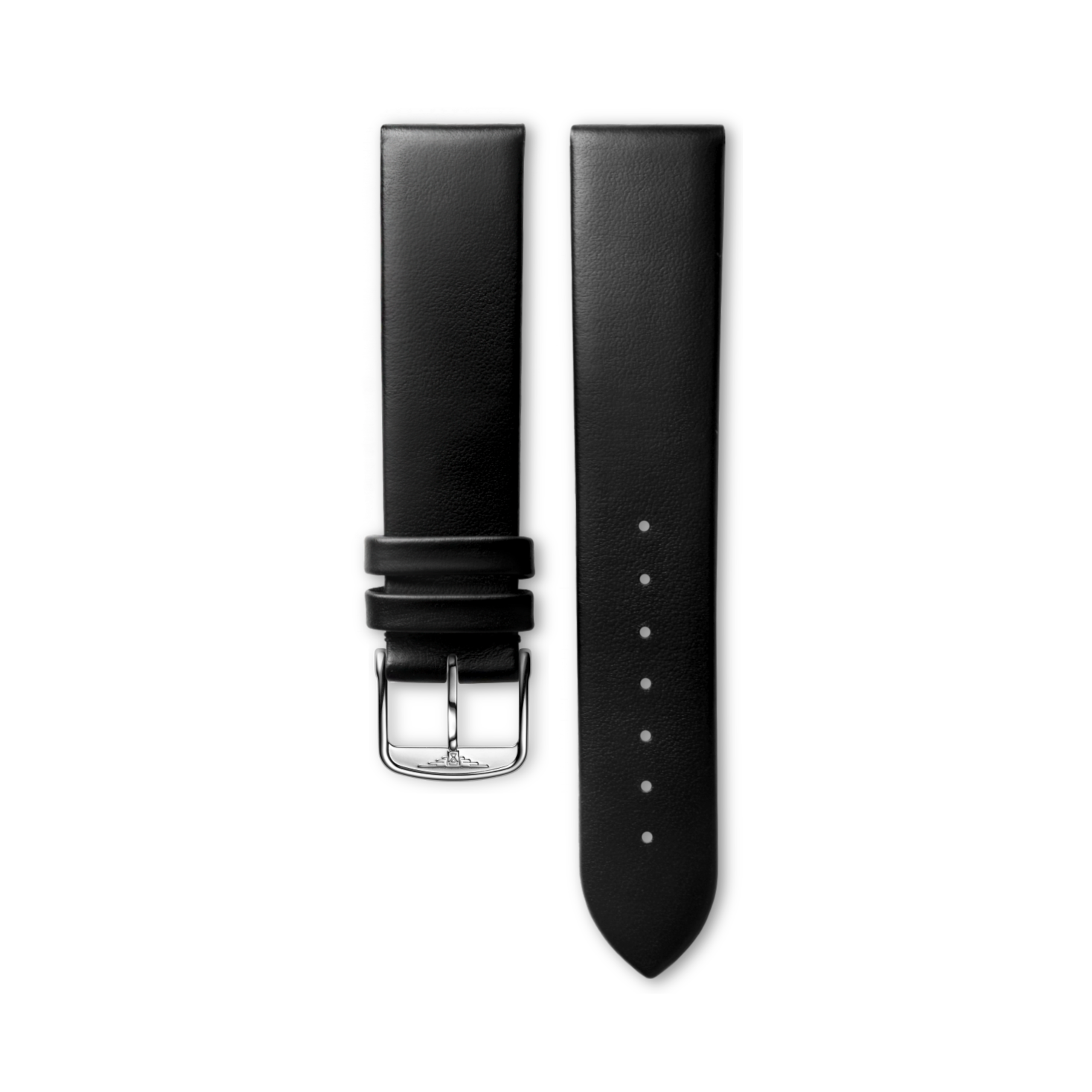 Longines Semi matt black calf leather strap - L682160539 & L649101658