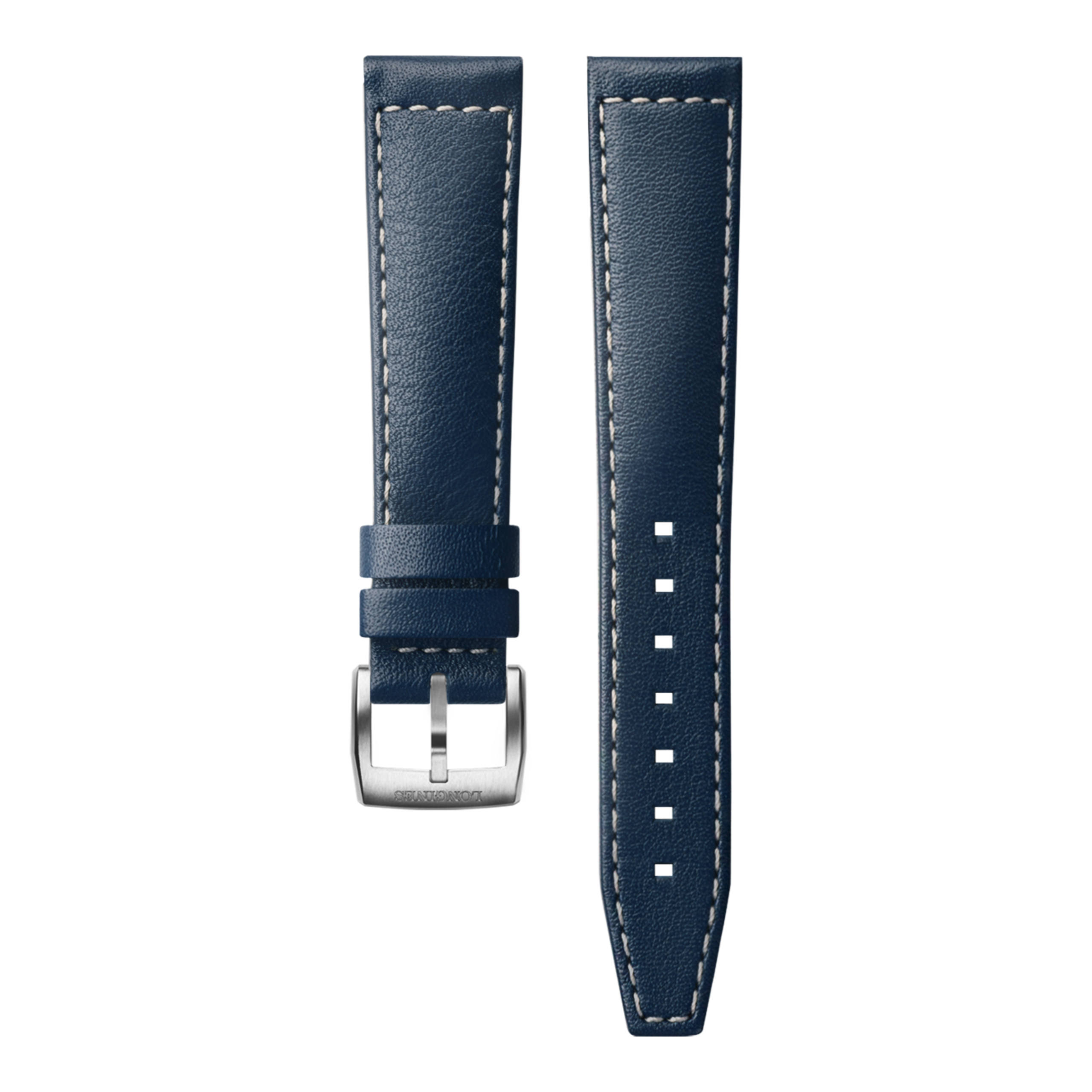 Halbmattes blaues Kalbslederarmband