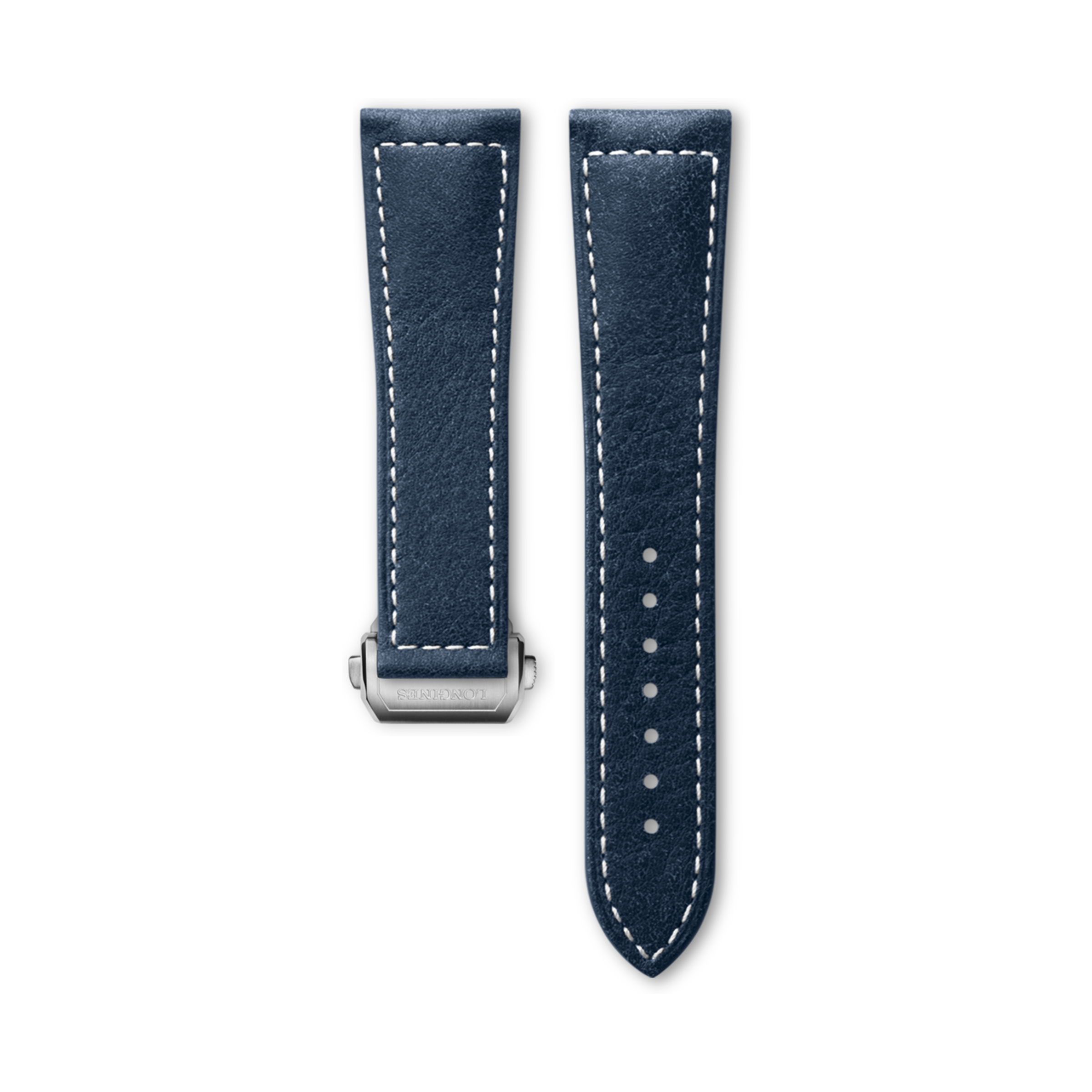 Longines Semi matt blue calf leather strap Strap - L682169354 & L639165902