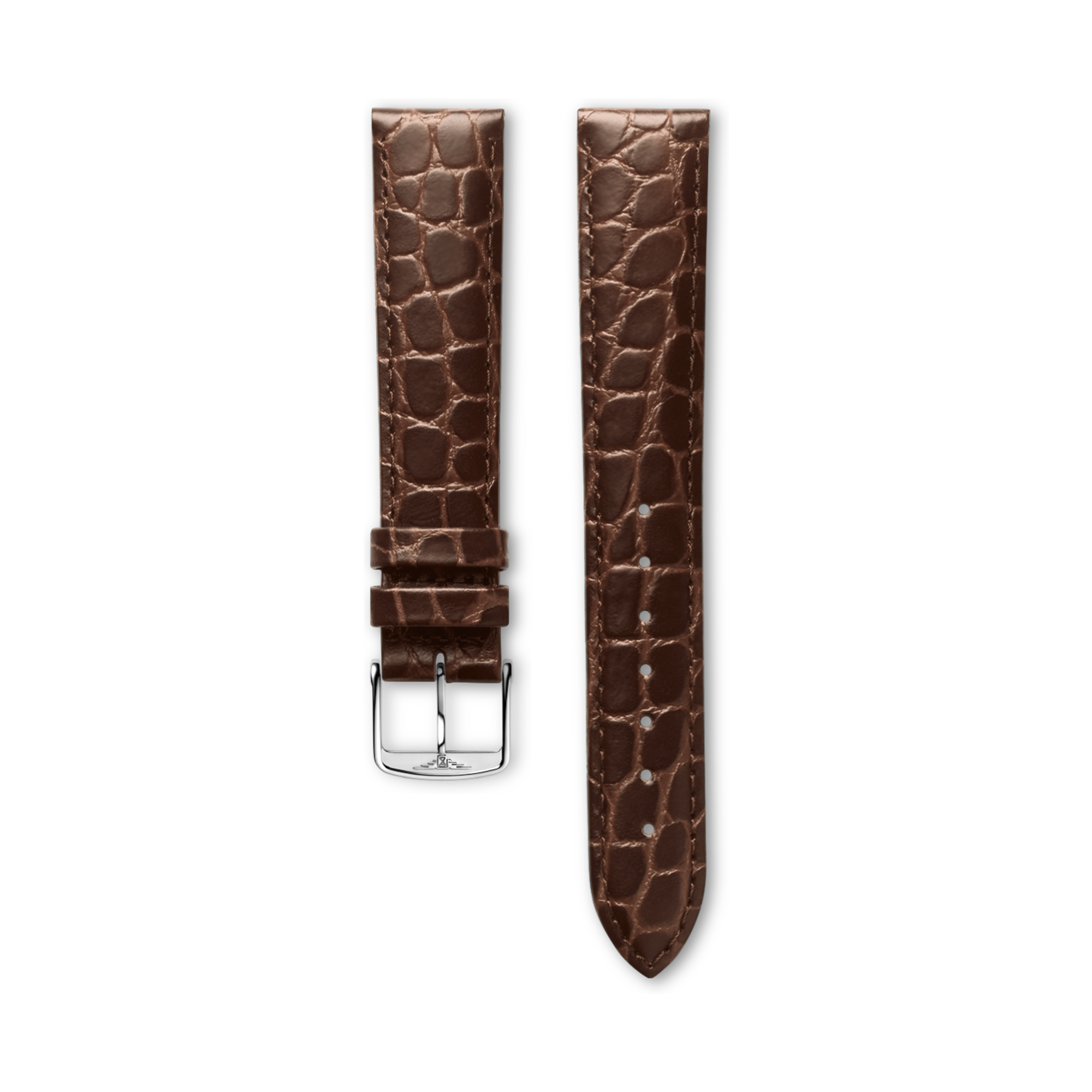 茘枝ウーロン茶 Semi Matt Brown Calf Leather Strap L682100664, Présence