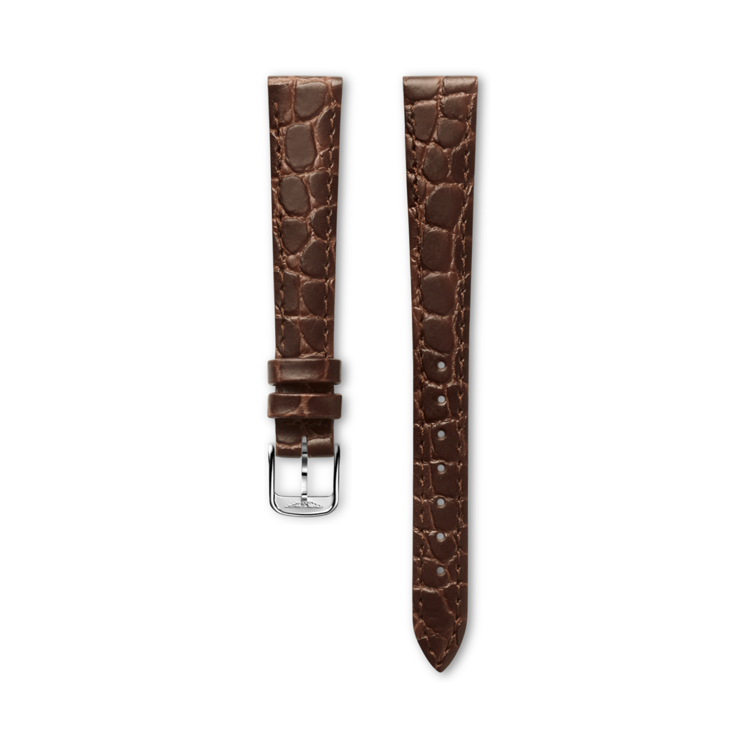 Longines Brązowy pasek ze skóry cielęcej w półmacie - 13.00 - Skóra - L682116542 - Strap with buckle