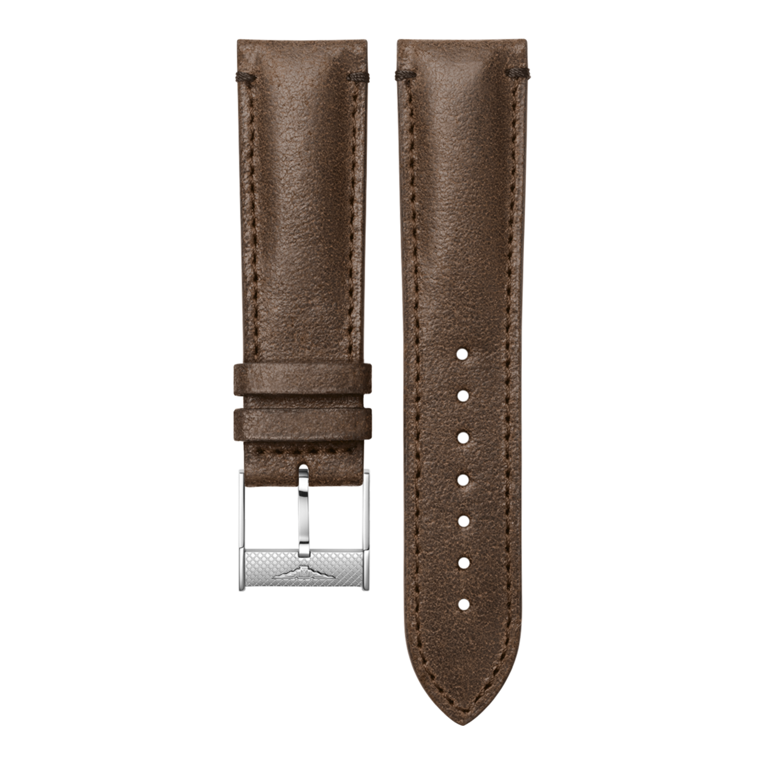 Halbmattes braunes Kalbslederarmband