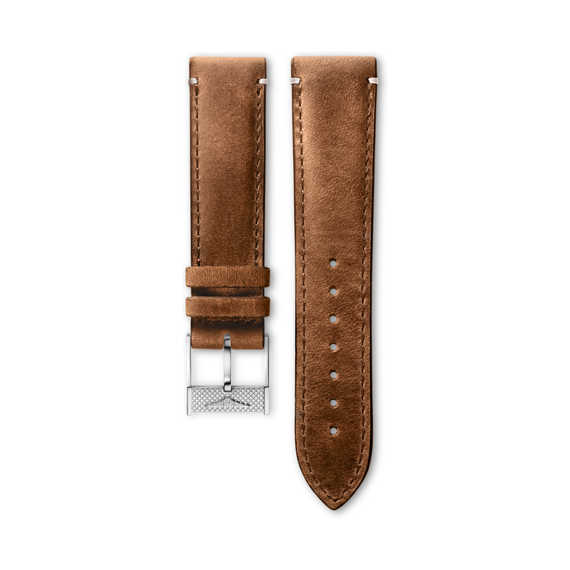 ★未開封新品★LONGINES マットブラウン カーフレザー ストラップ セミマットブラウン カーフレザー ストラップ CL682169377, 20cm