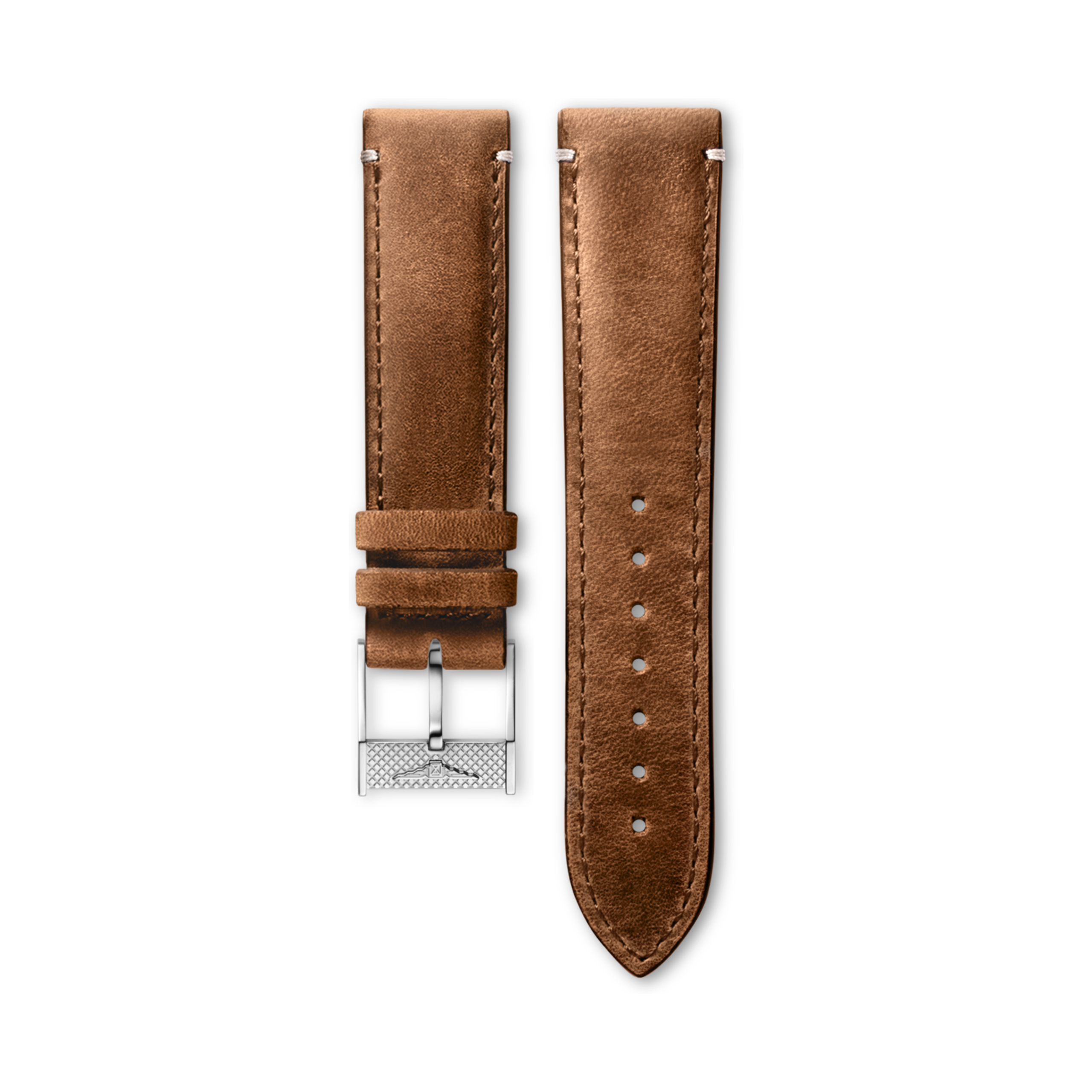 Longines Halbmattes braunes Kalbslederarmband Strap - CL682169377