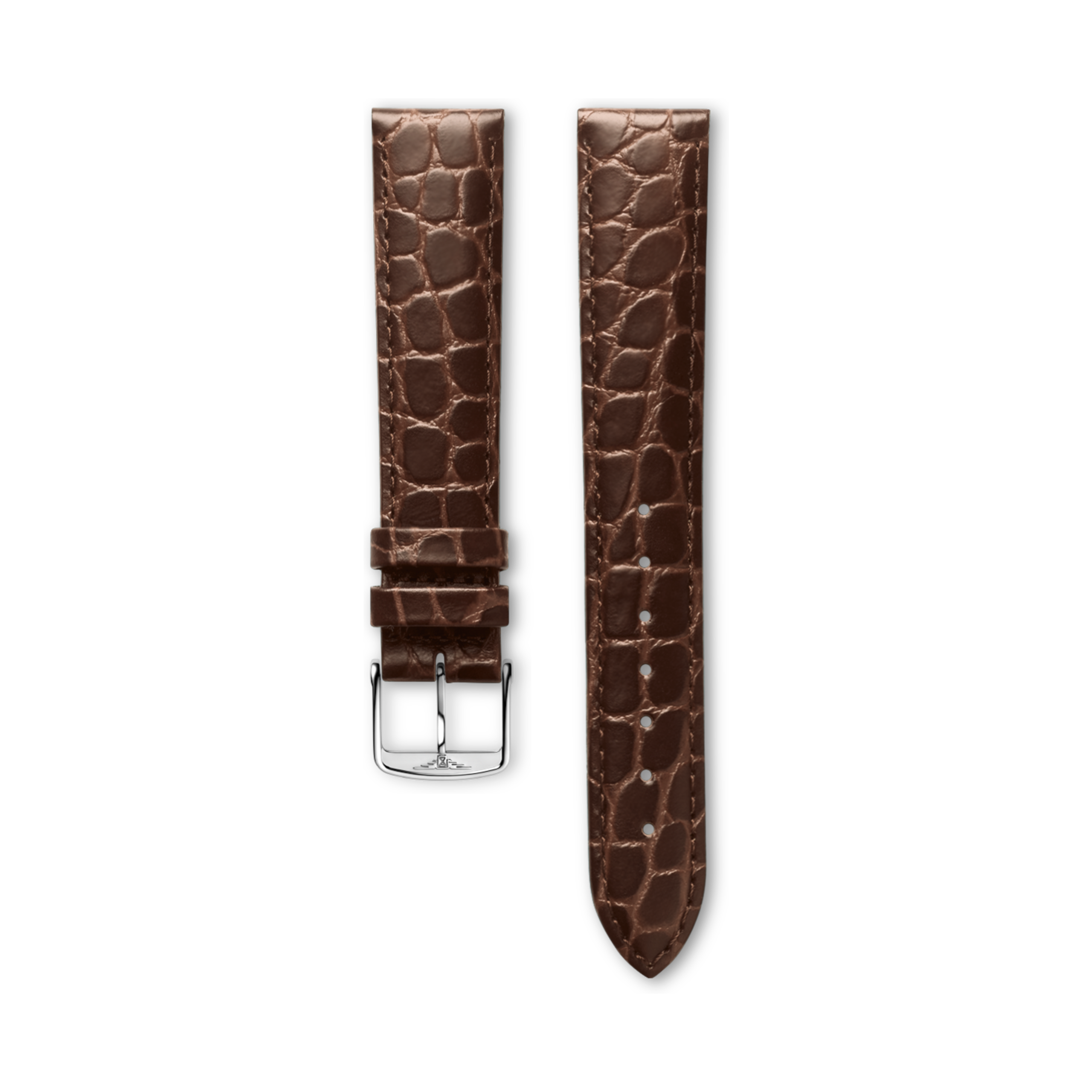 Longines Semi matt brown calf leather strap - L682100664 & L649101655