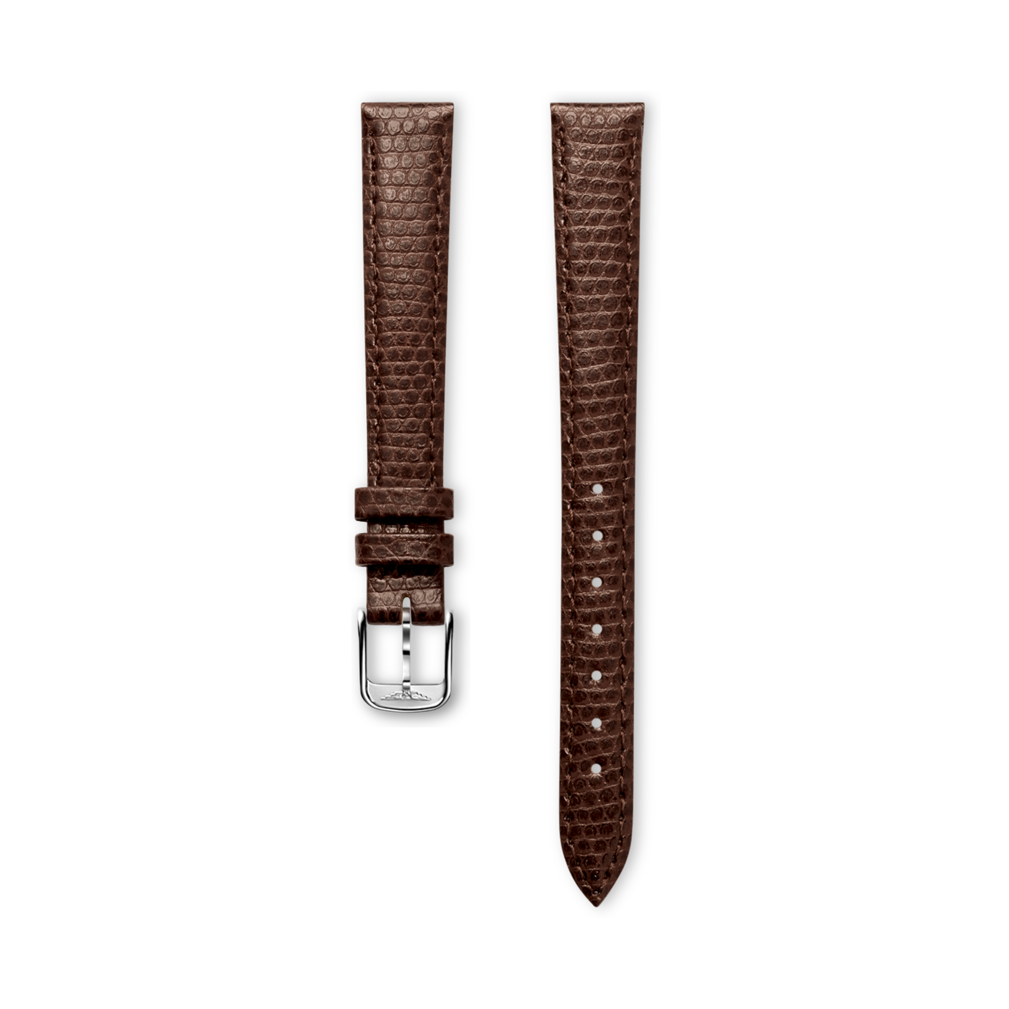 Semi matt brown calf leather strap