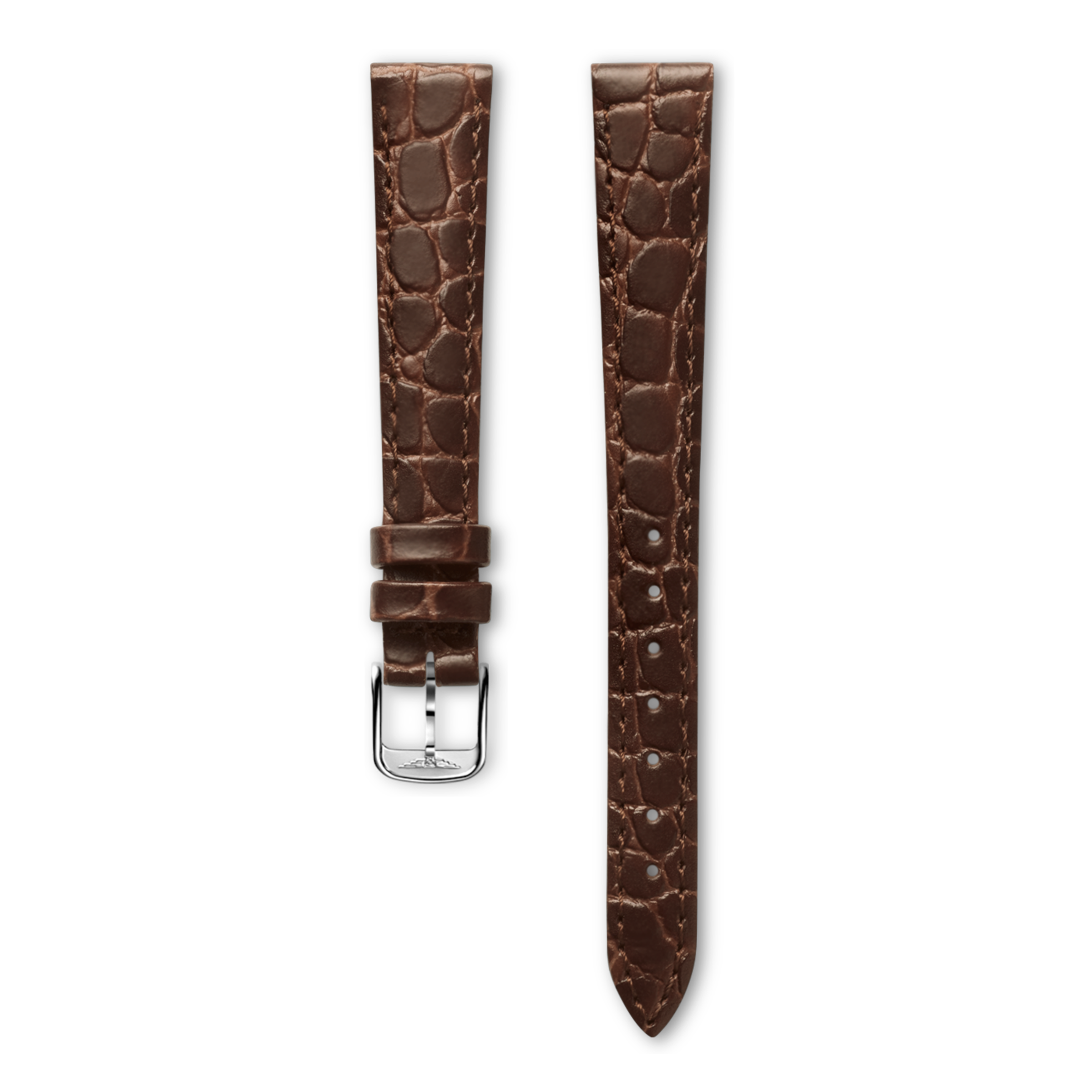Semi matt brown calf leather strap