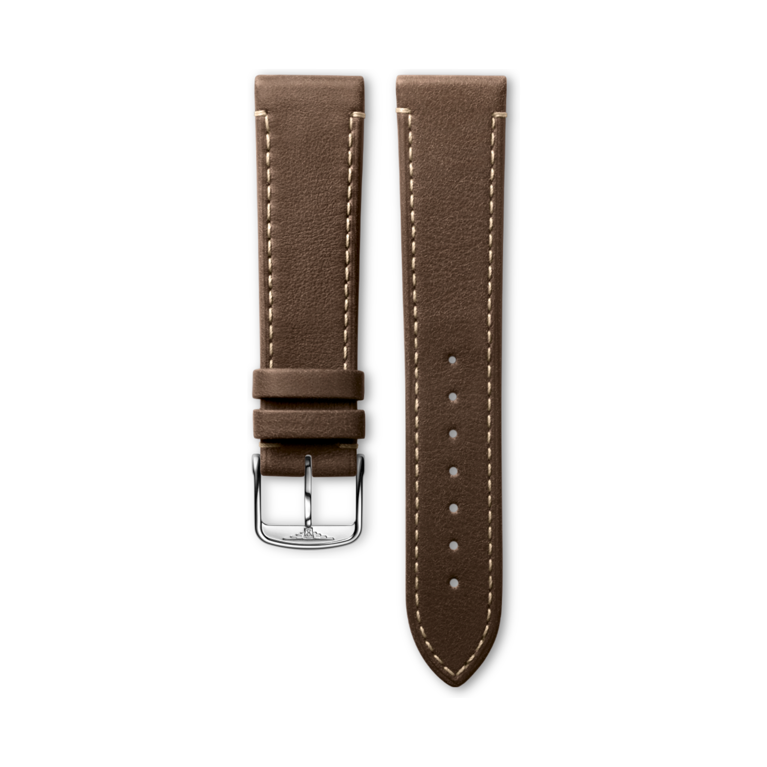 Longines Semi matt brown calf leather strap - L682152340 & L649101658