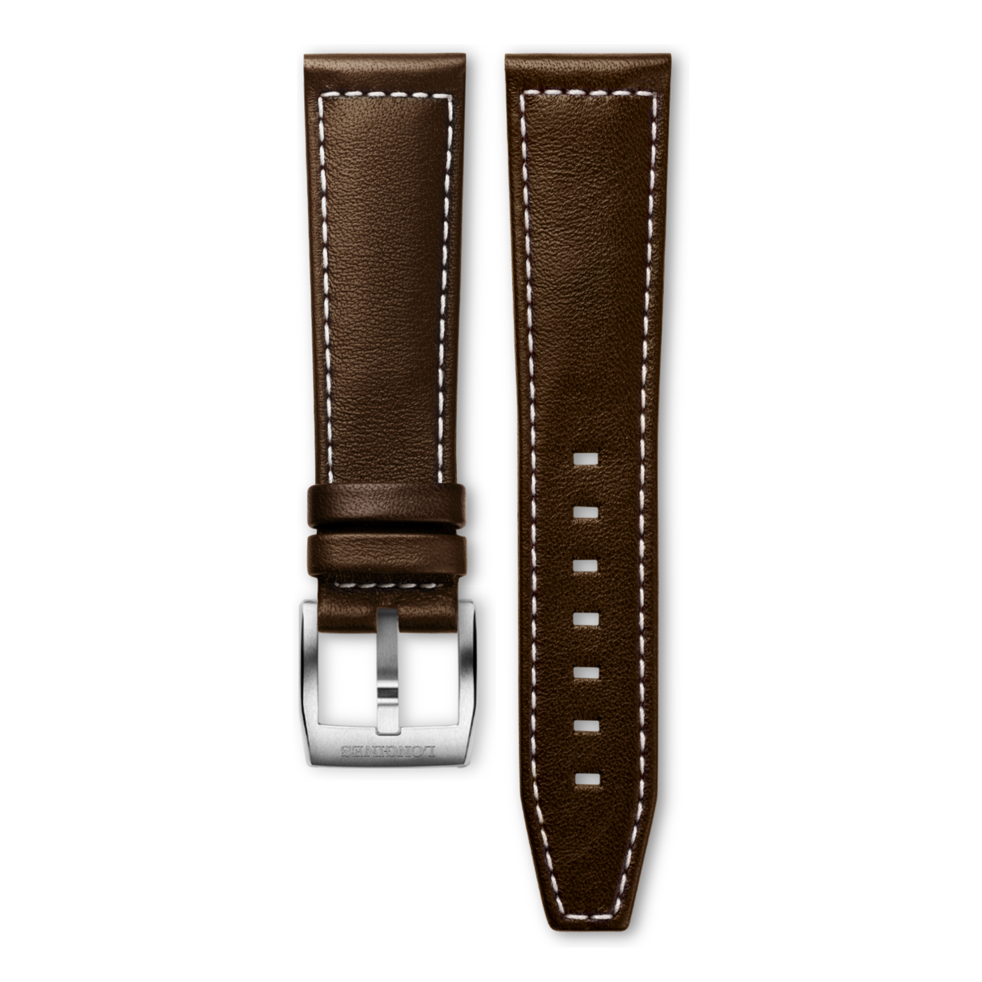 Longines black best sale leather strap