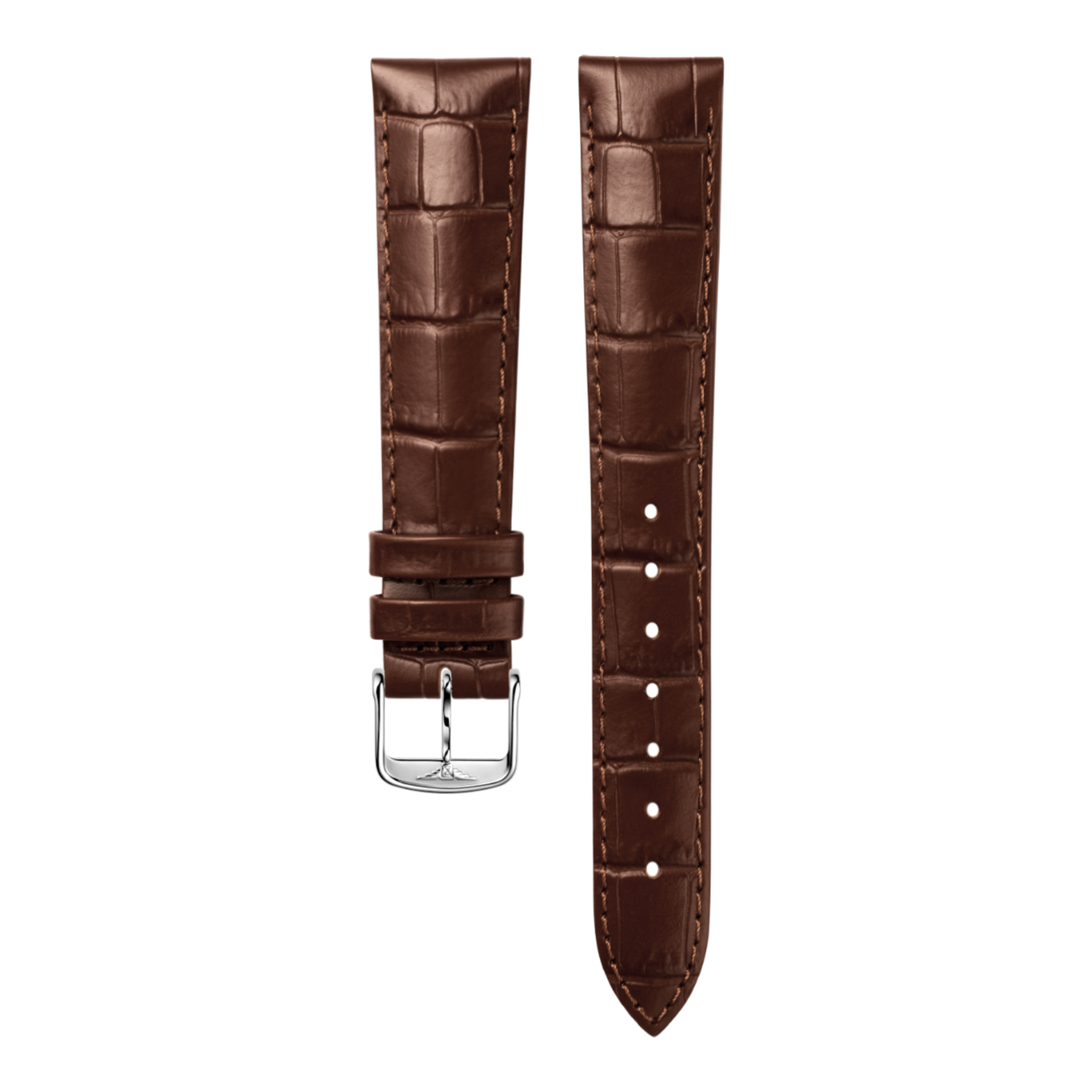 Semi matt gold calf leather strap