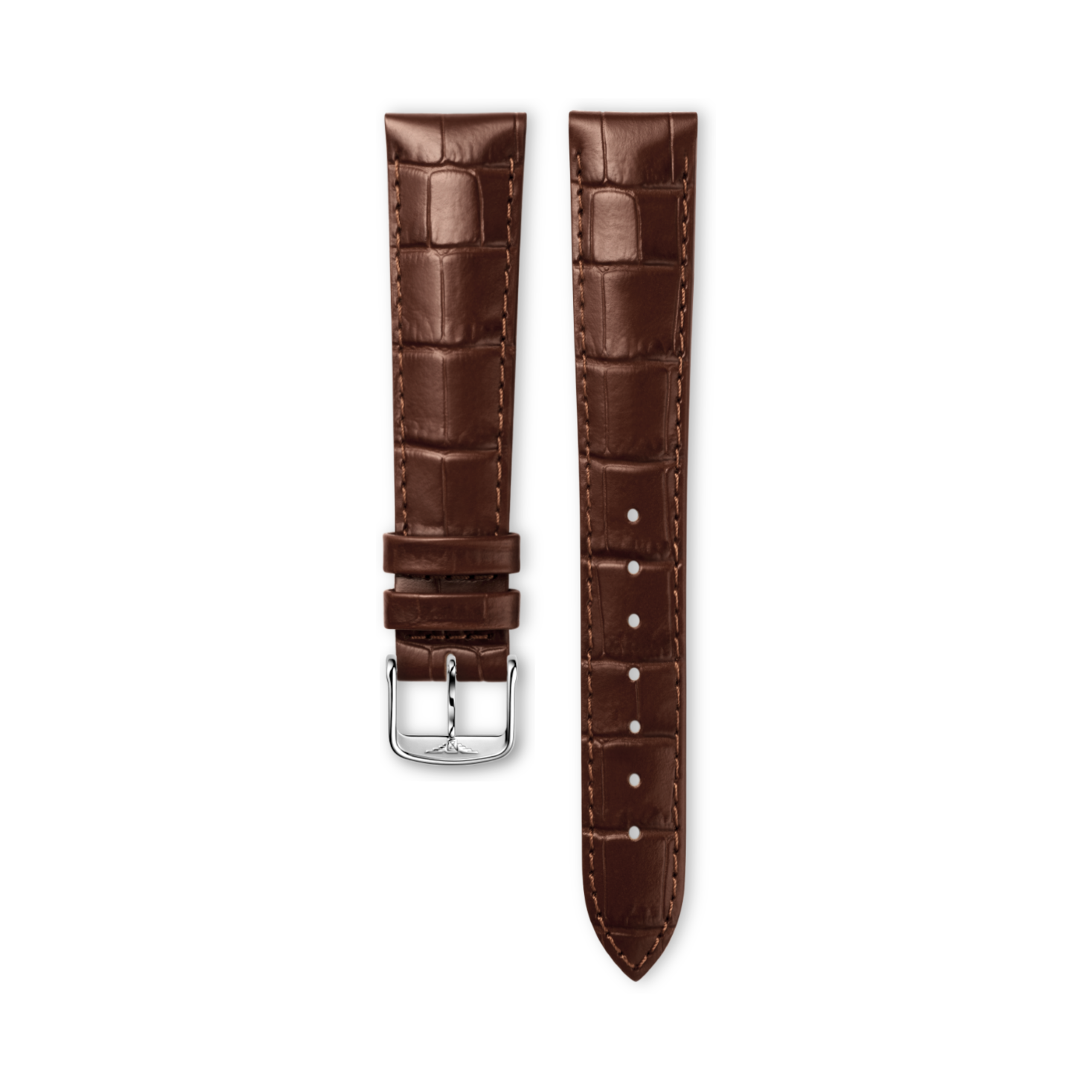 Longines Pasek w złotym odcieniu ze skóry cielęcej w półmacie - 17.00 - Skóra - L682116459 - Strap with buckle