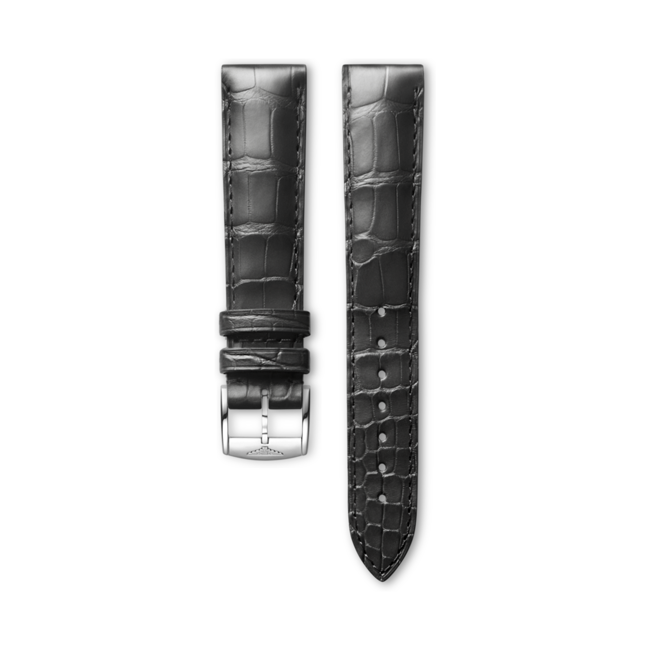 Longines Halbmattes graues Alligatorlederarmband Strap - CL682169282