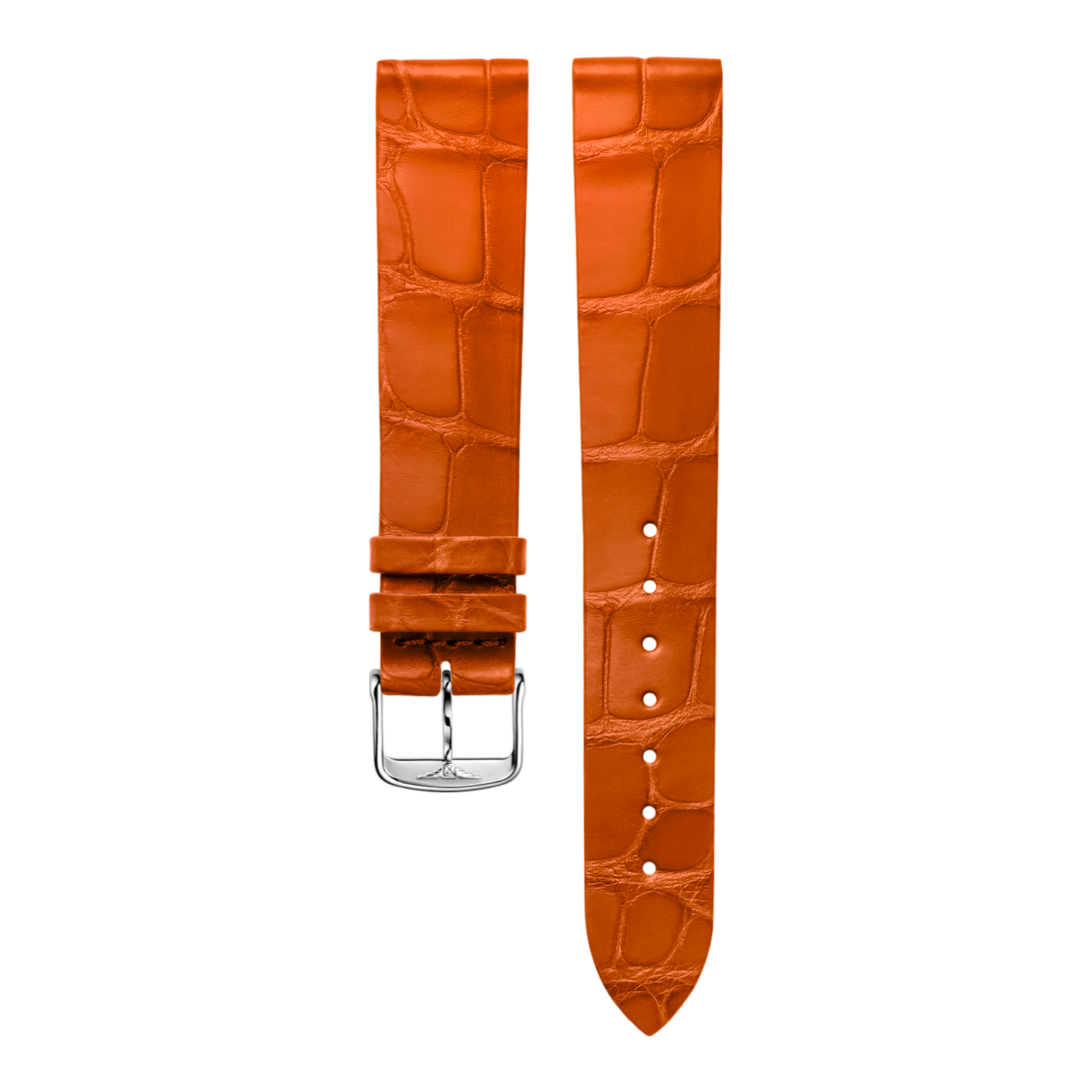 Halbmattes Orangefarbenes Alligatorlederarmband
