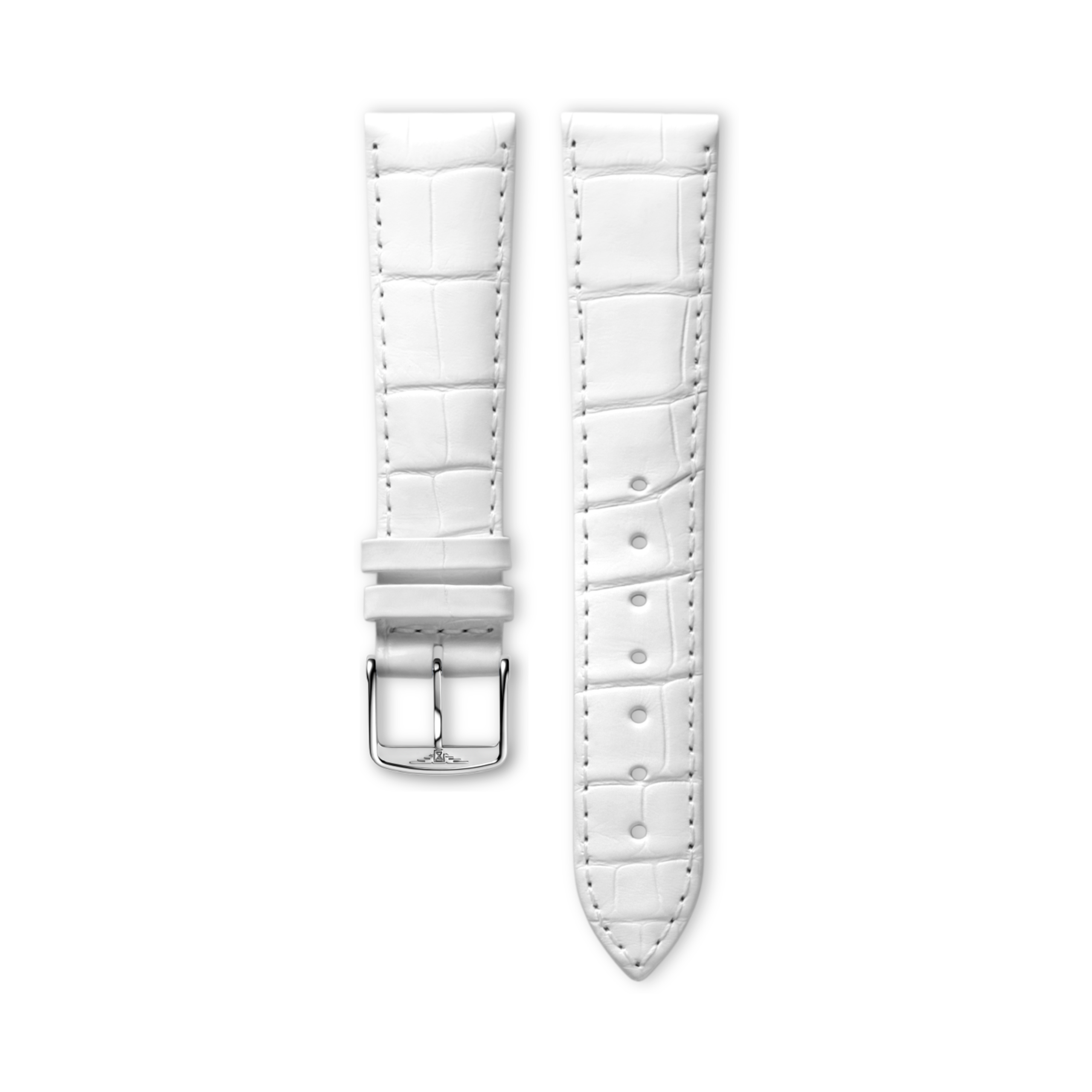 Longines Semi matt white alligator strap - L682145131 & L649101655