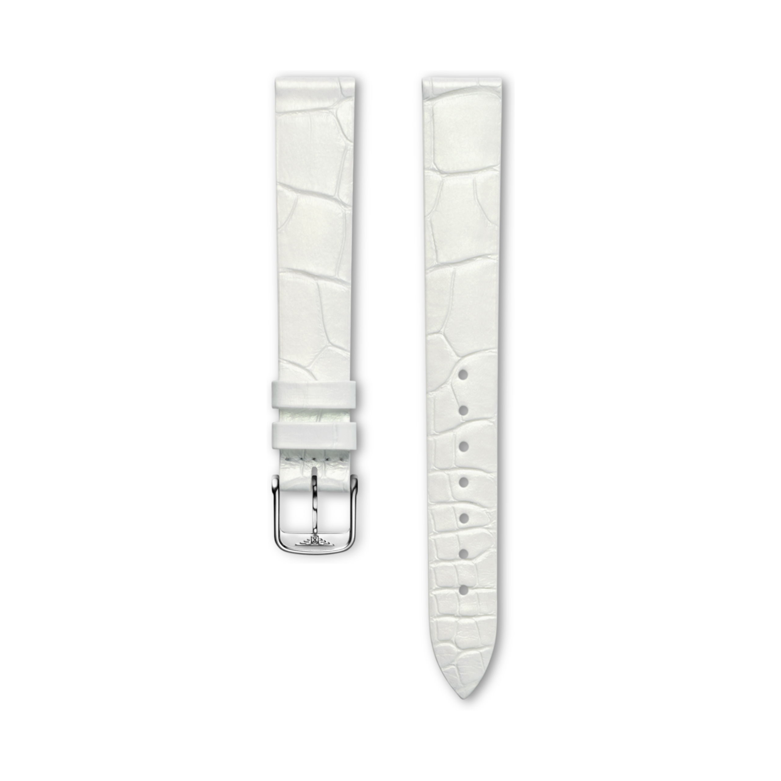 Longines Semi matt white alligator strap - L682149597 & L649101649