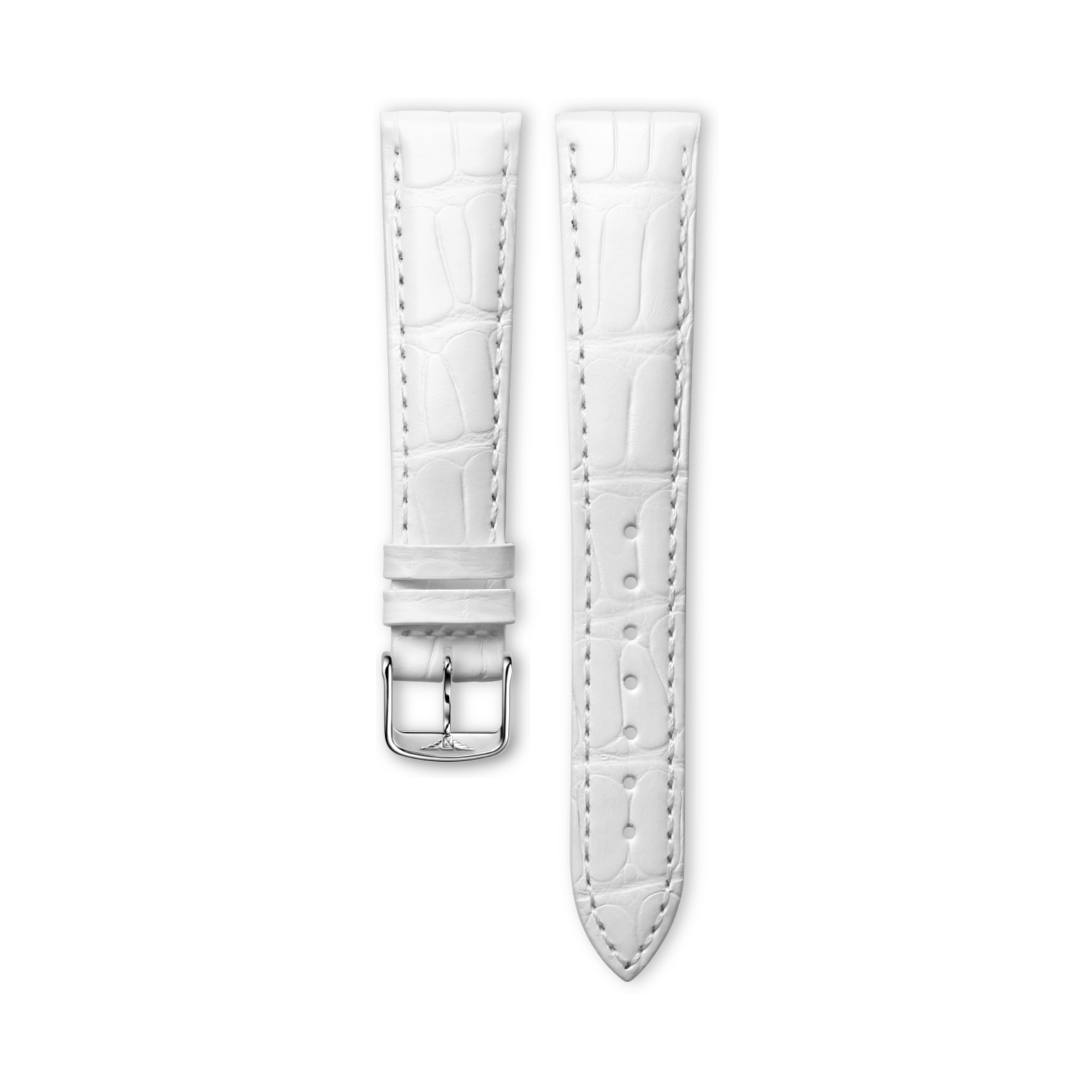 Longines Semi matt white alligator strap Strap - L682164223 & L649101652