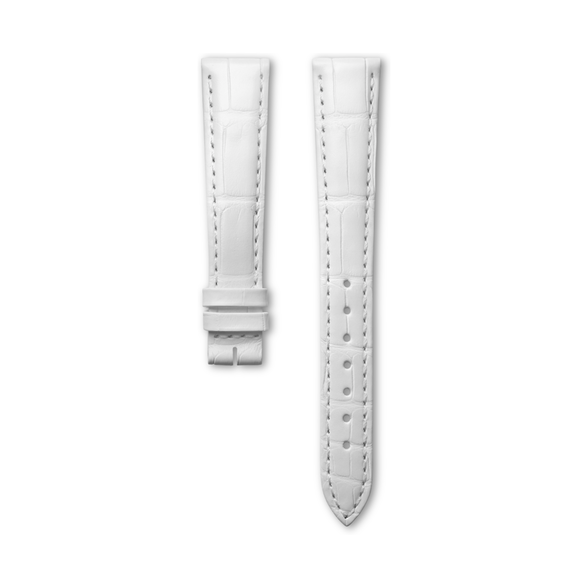 セミマットホワイト アリゲーター ストラップ CL682164221, 15cm