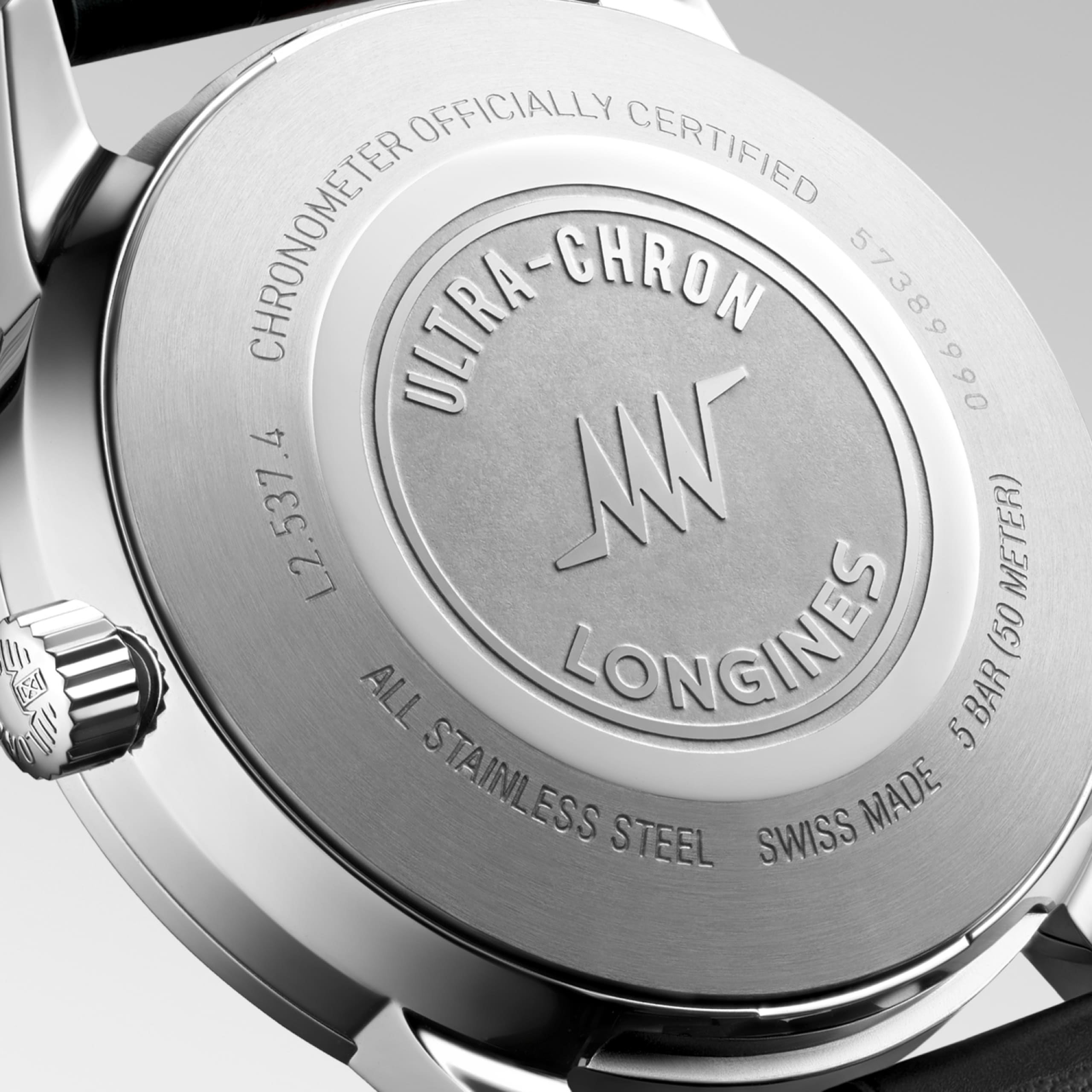 Longines ULTRA CHRON CLASSIC automatic stainless steel Watch - L2.537.4.72.2