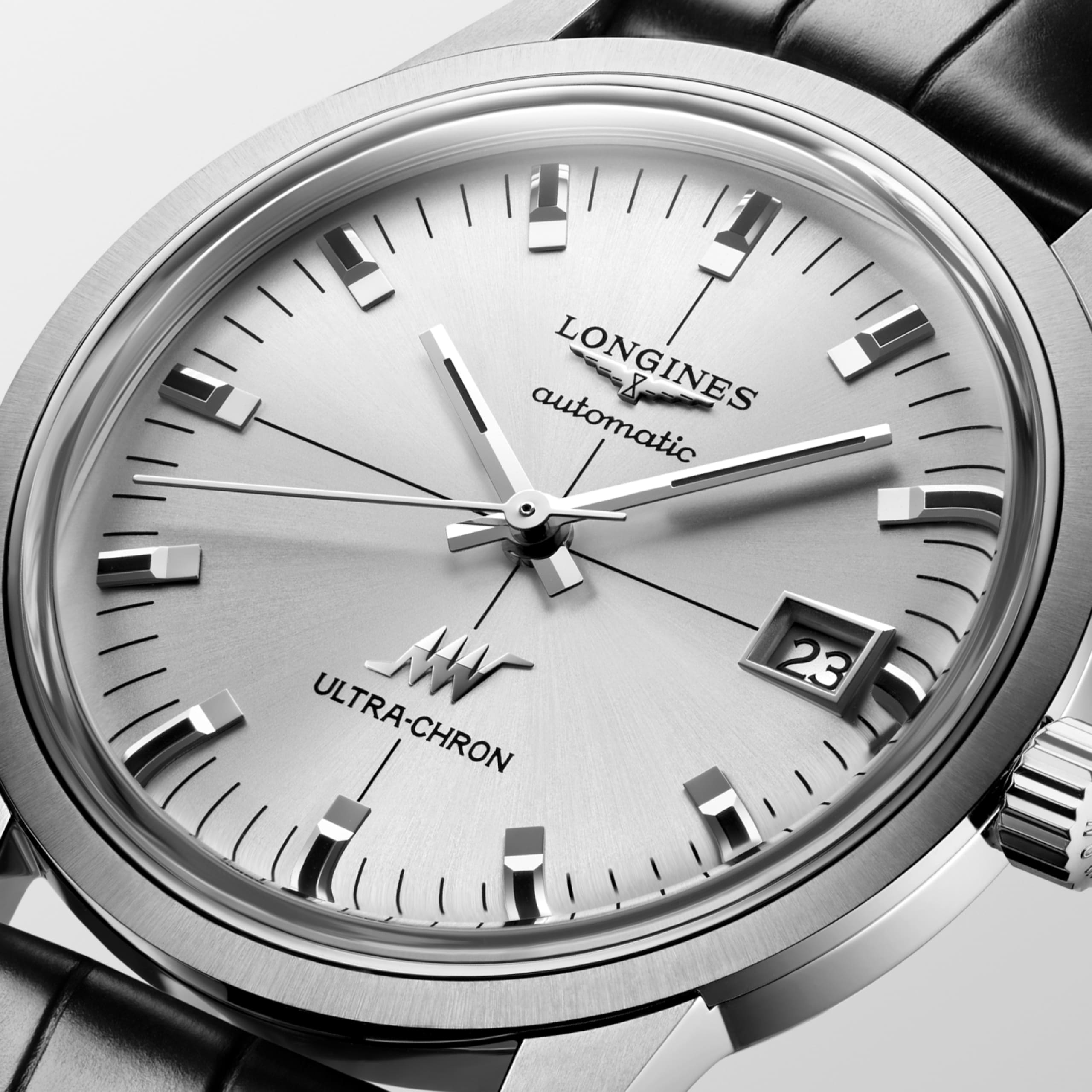 Longines ULTRA CHRON CLASSIC automatic stainless steel Watch - L2.537.4.72.2