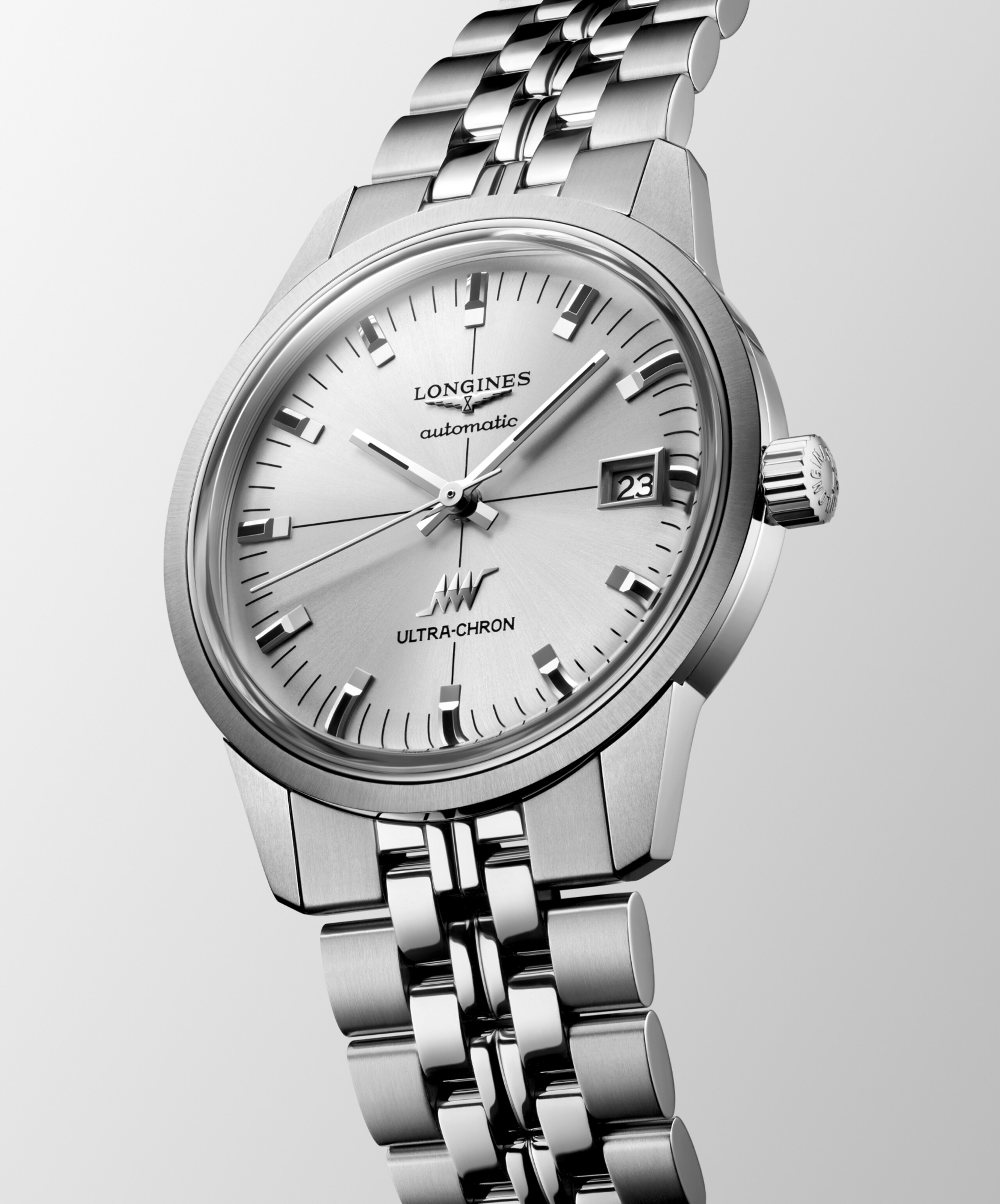 Longines ULTRA CHRON CLASSIC automatic stainless steel Watch - L2.537.4.72.6