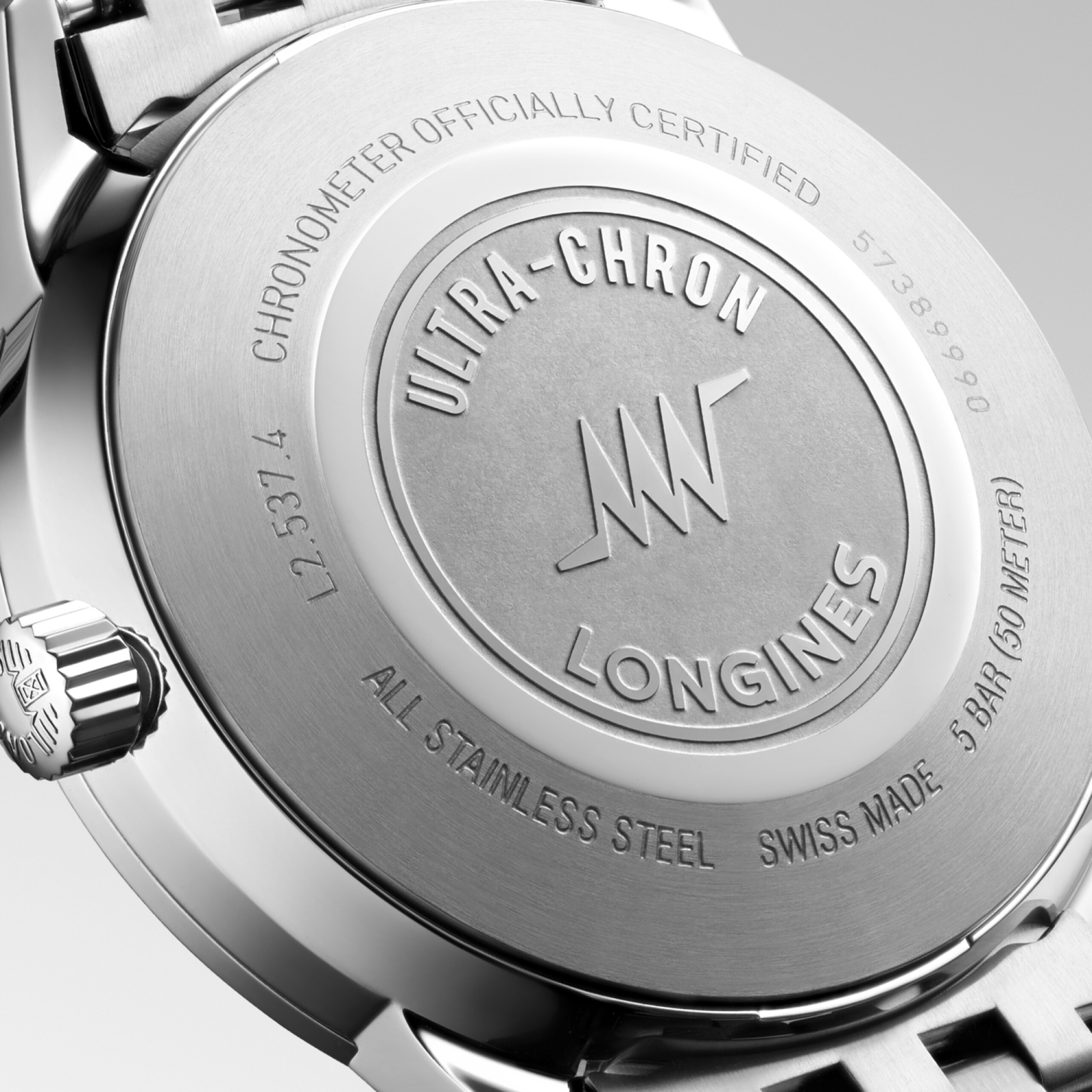 Longines ULTRA CHRON CLASSIC automatic stainless steel Watch - L2.537.4.72.6