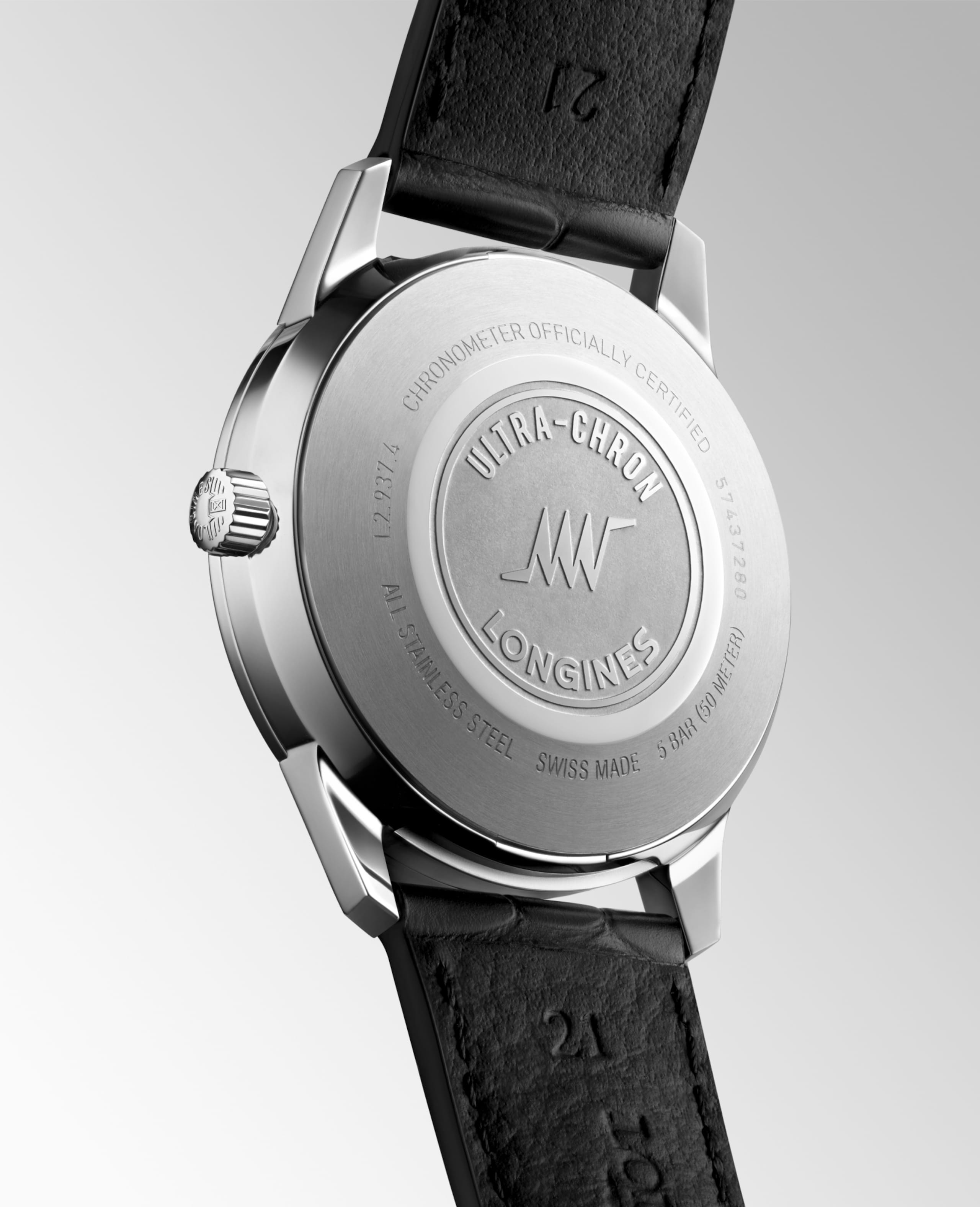 Longines ULTRA CHRON CLASSIC automatic stainless steel Watch - L2.937.4.72.2