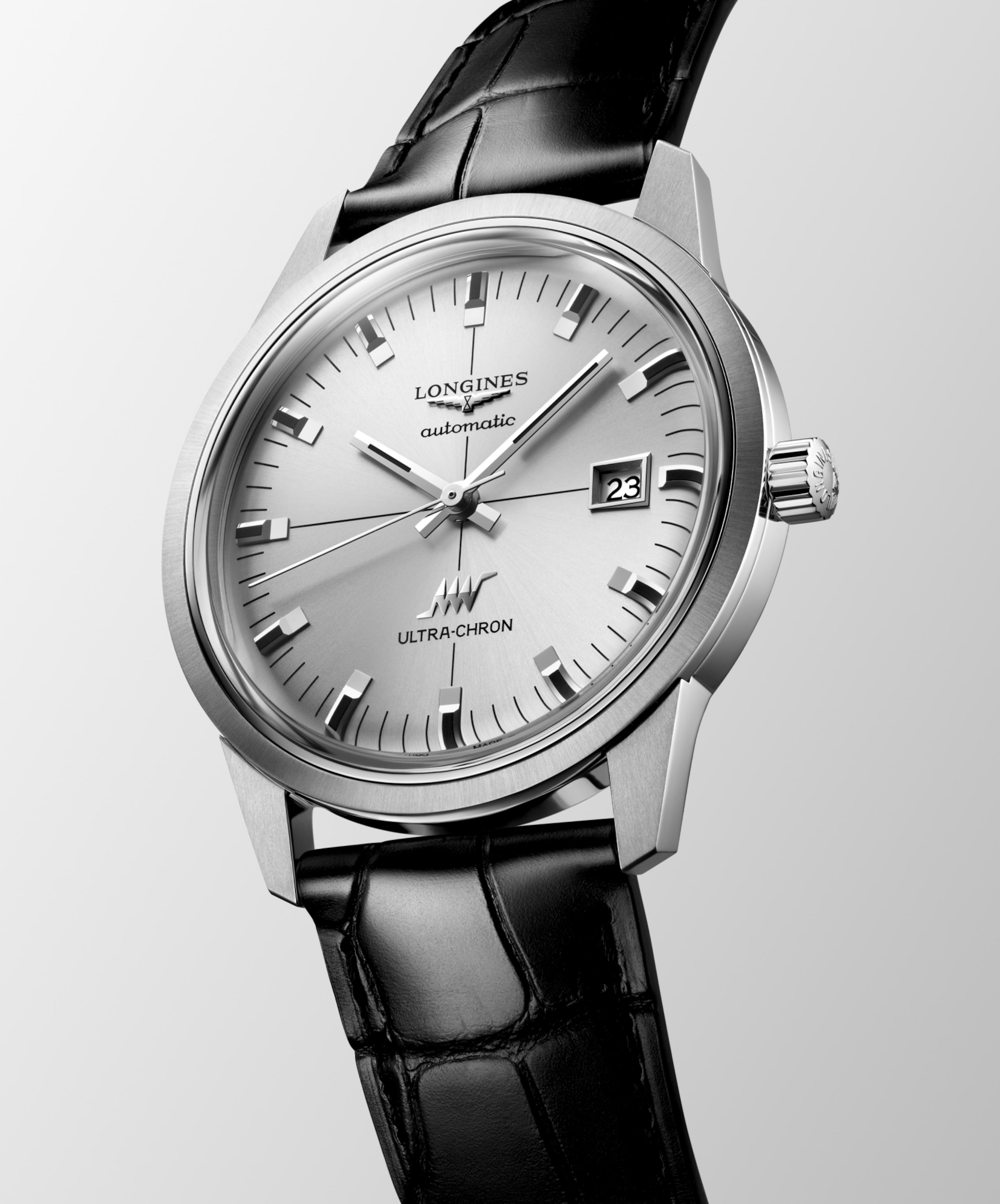 Longines ULTRA CHRON CLASSIC automatic stainless steel Watch - L2.937.4.72.2