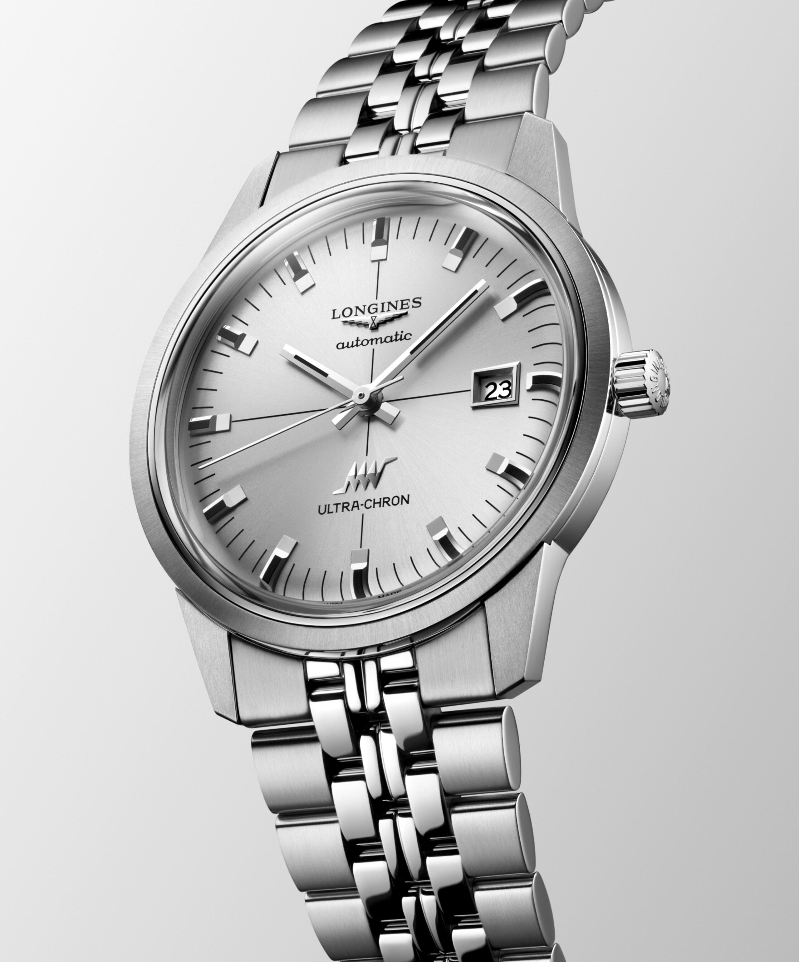 Longines ULTRA CHRON CLASSIC automatic stainless steel Watch - L2.937.4.72.6