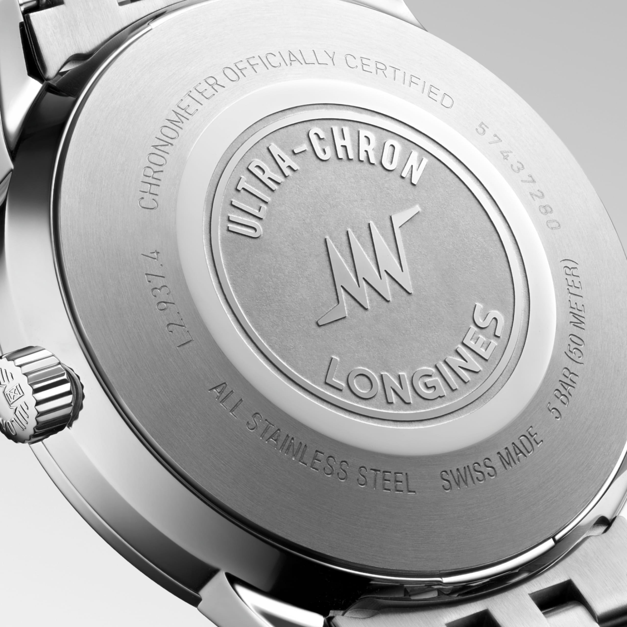 Longines ULTRA CHRON CLASSIC automatic stainless steel Watch - L2.937.4.72.6