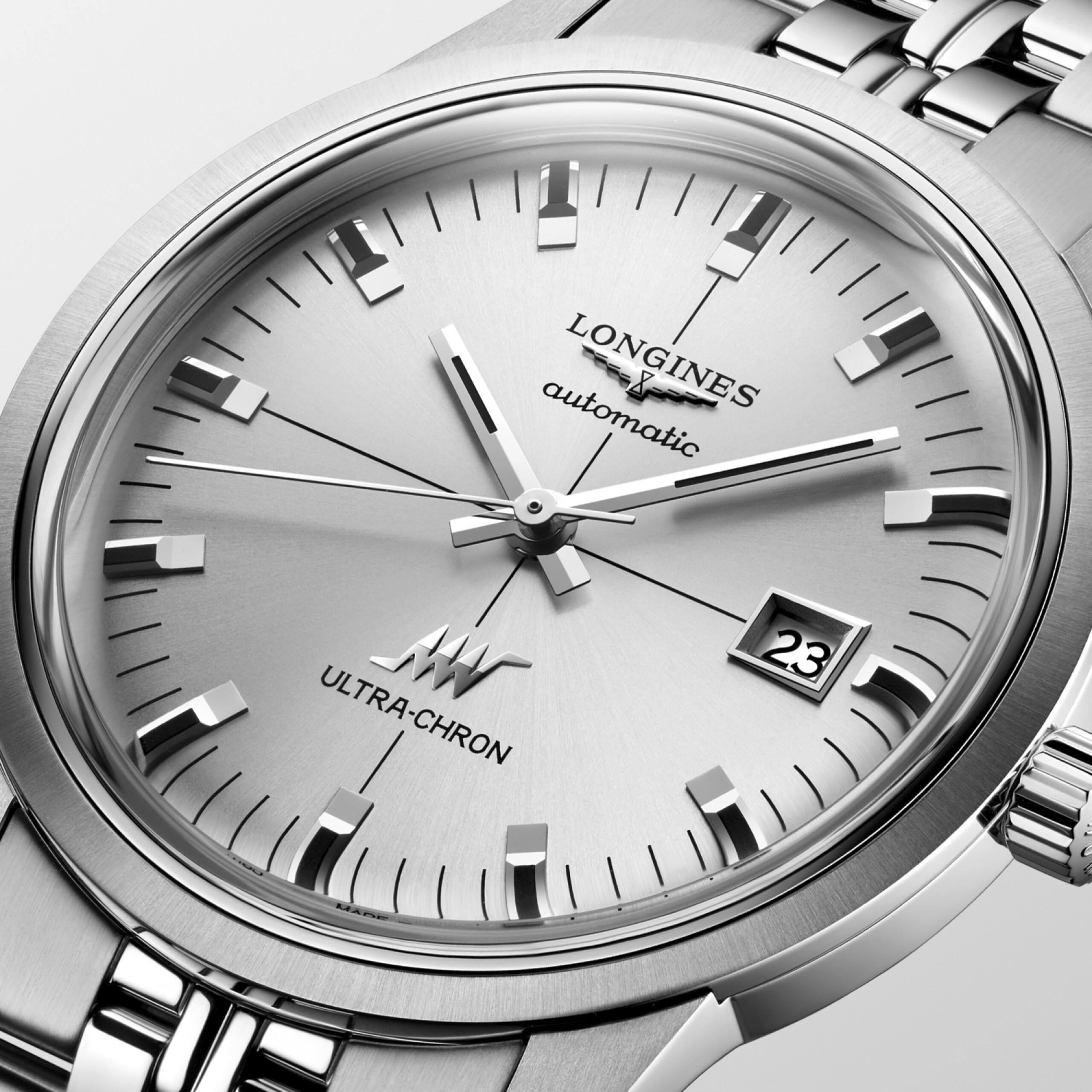 Longines ULTRA CHRON CLASSIC automatic stainless steel Watch - L2.937.4.72.6