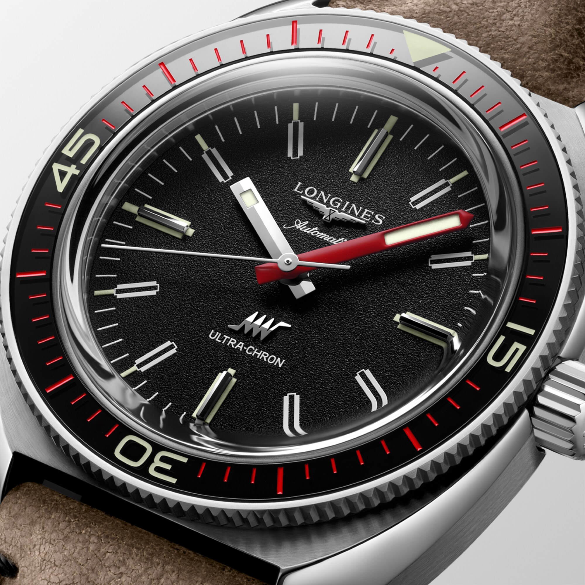 ULTRA‑CHRON Automatic, Stainless Steel And Sapphire, Black