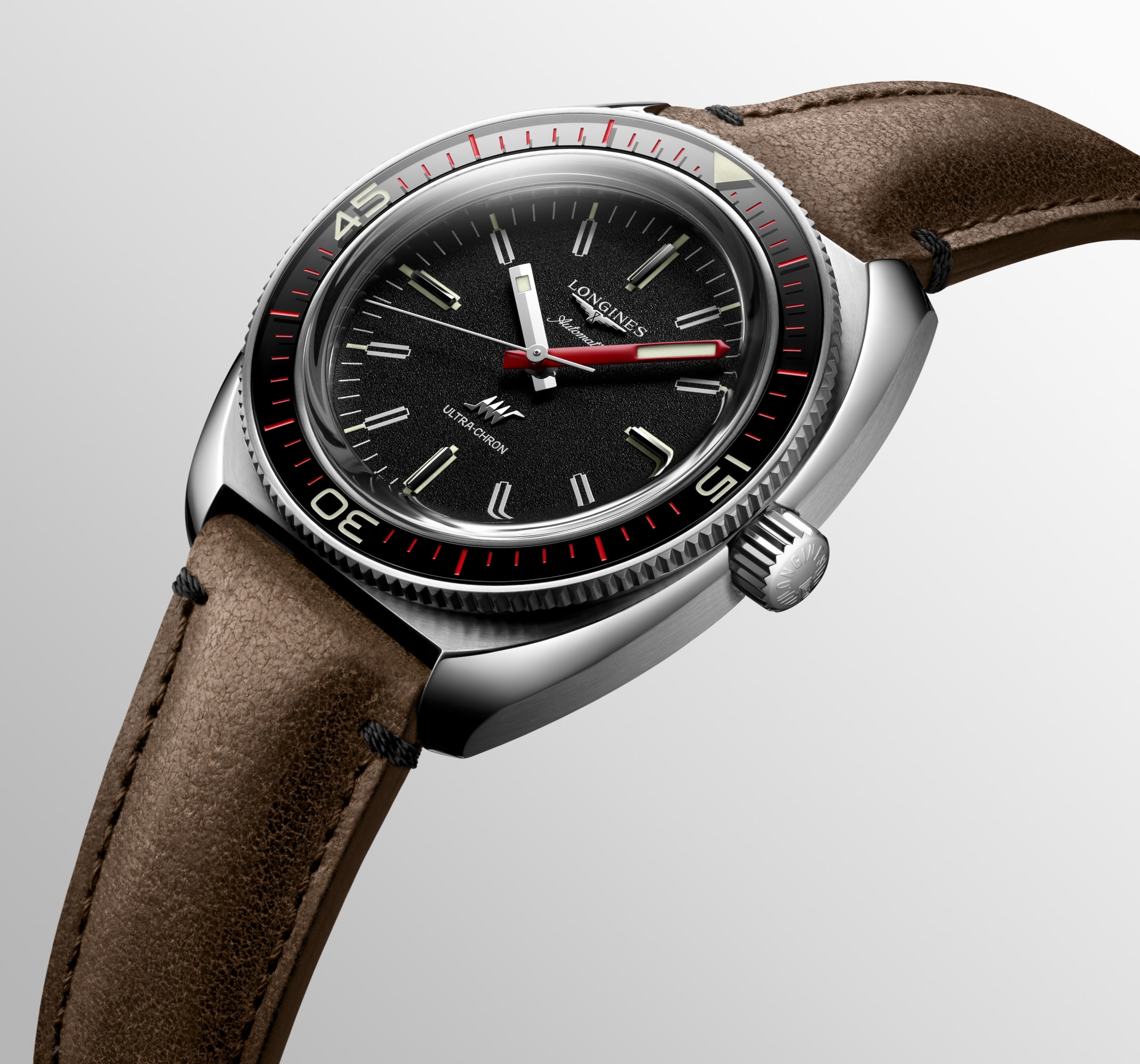 ULTRA‑CHRON Automatic, Stainless Steel And Sapphire, Black Dial