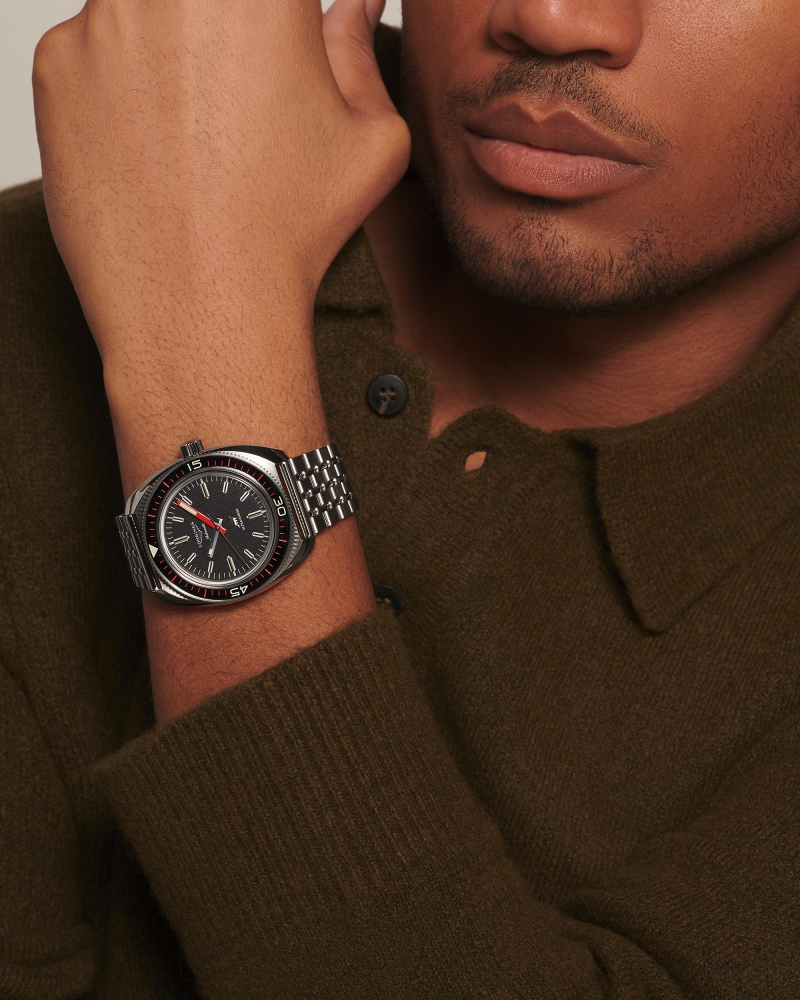 ULTRA‑CHRON Automatic, Stainless Steel And Sapphire, Black Dial