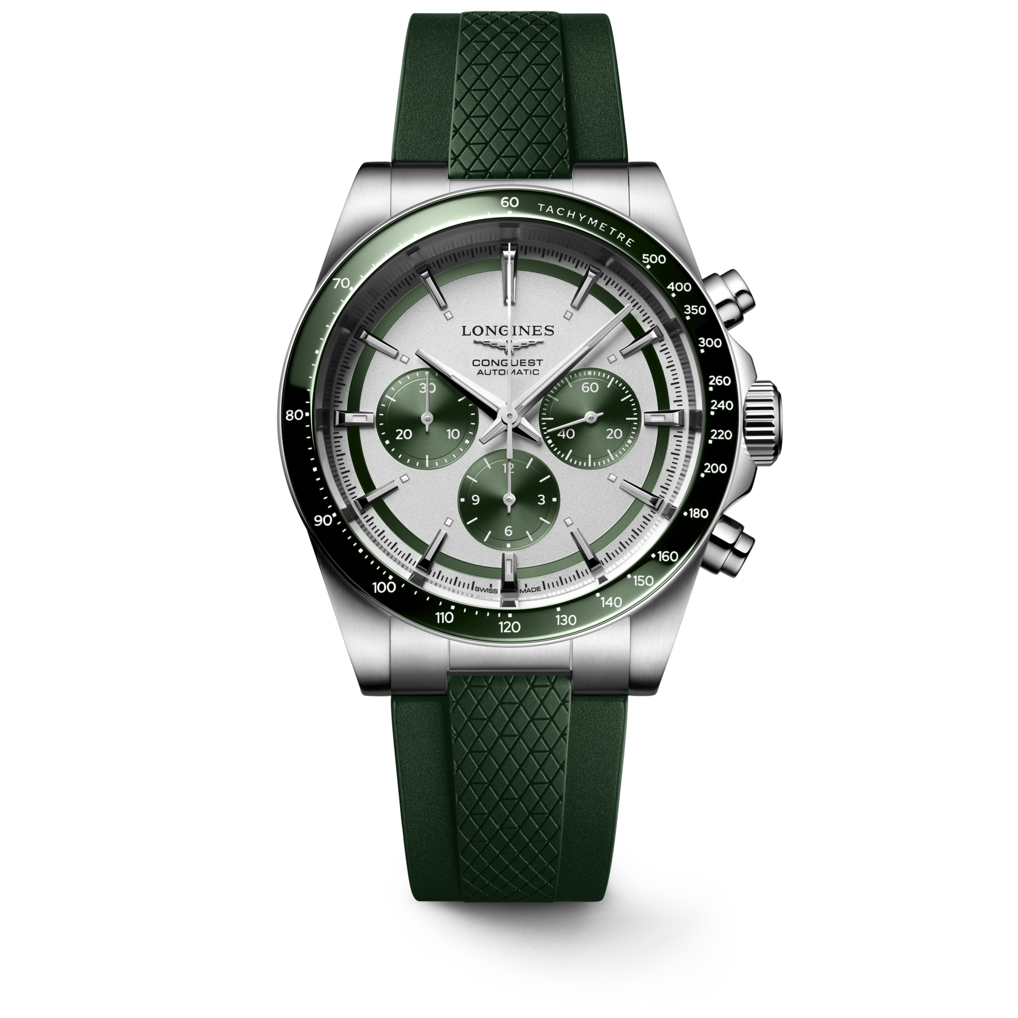 CONQUEST CHRONOGRAPH 自動巻、ステンレススティールとセラミック