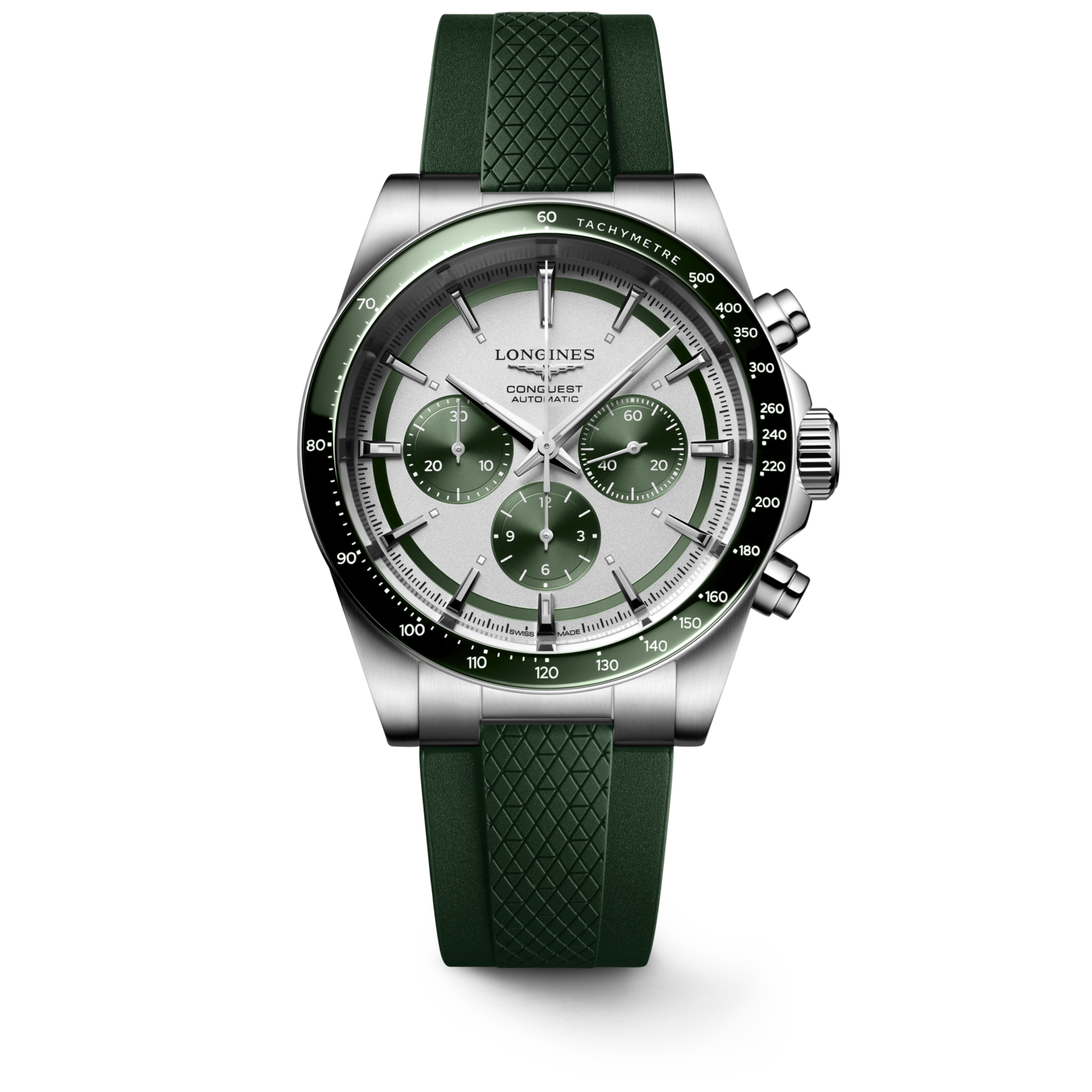 Longines CONQUEST CHRONOGRAPH Automatic Stainless steel and ceramic bezel Watch - L3.835.4.02.9