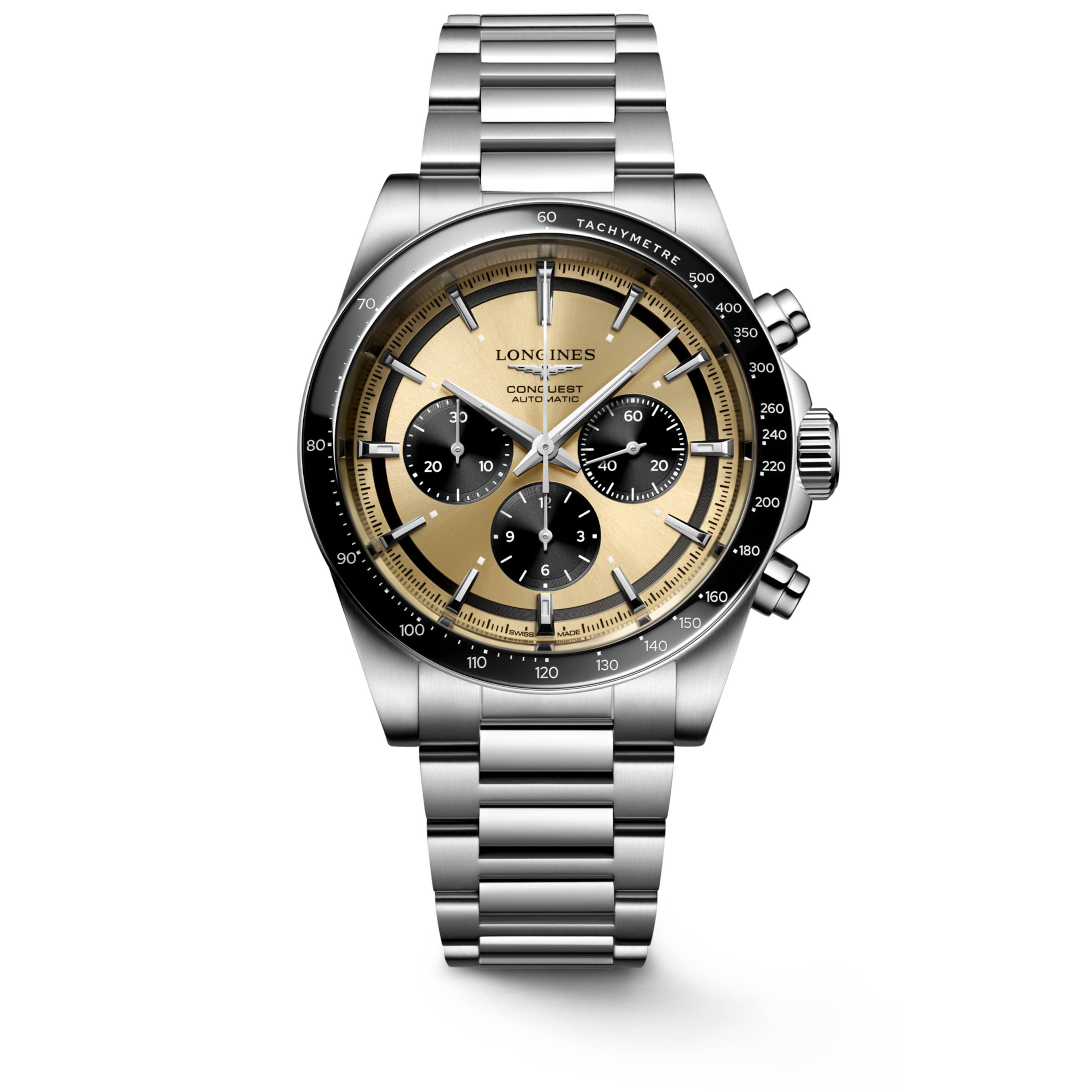 Longines CONQUEST CHRONOGRAPH Automatic Stainless steel and ceramic bezel Watch - L3.835.4.32.6