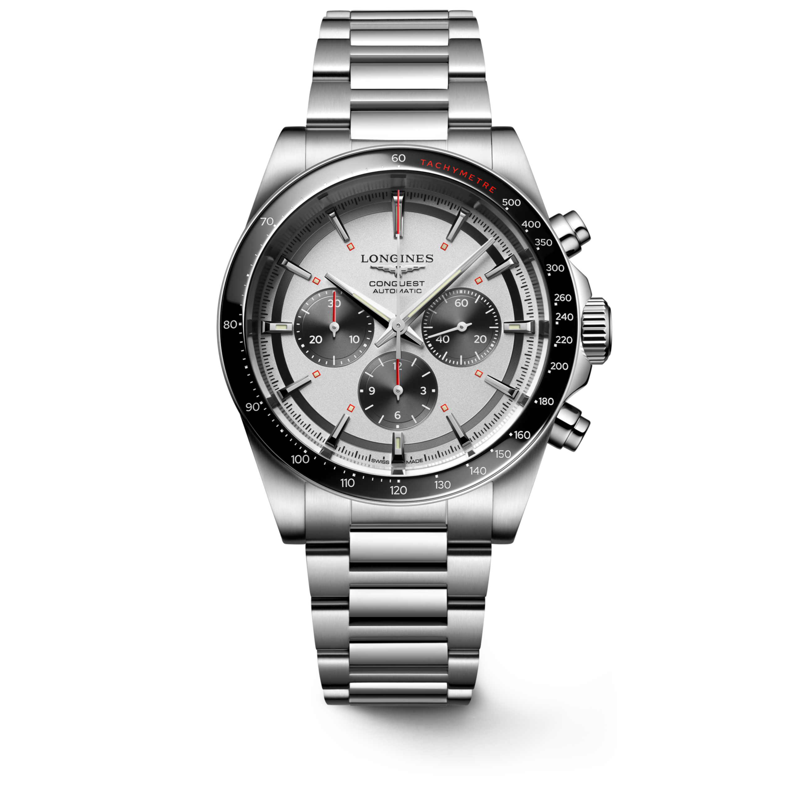 Longines CONQUEST CHRONOGRAPH Automatic Stainless steel and ceramic bezel Watch - L3.835.4.72.6