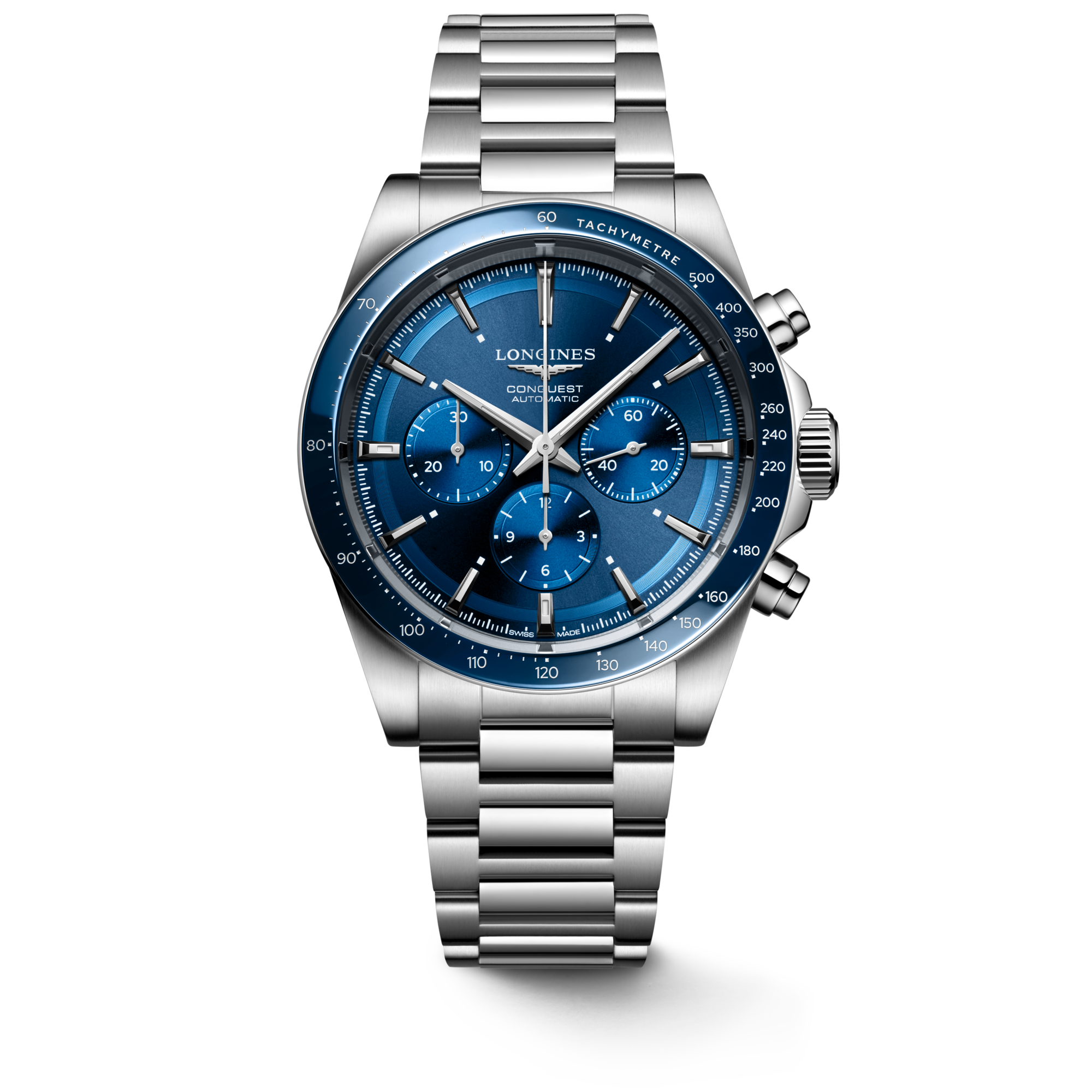 CONQUEST CHRONOGRAPH Automatic, Stainless Steel And Ceramic Bezel