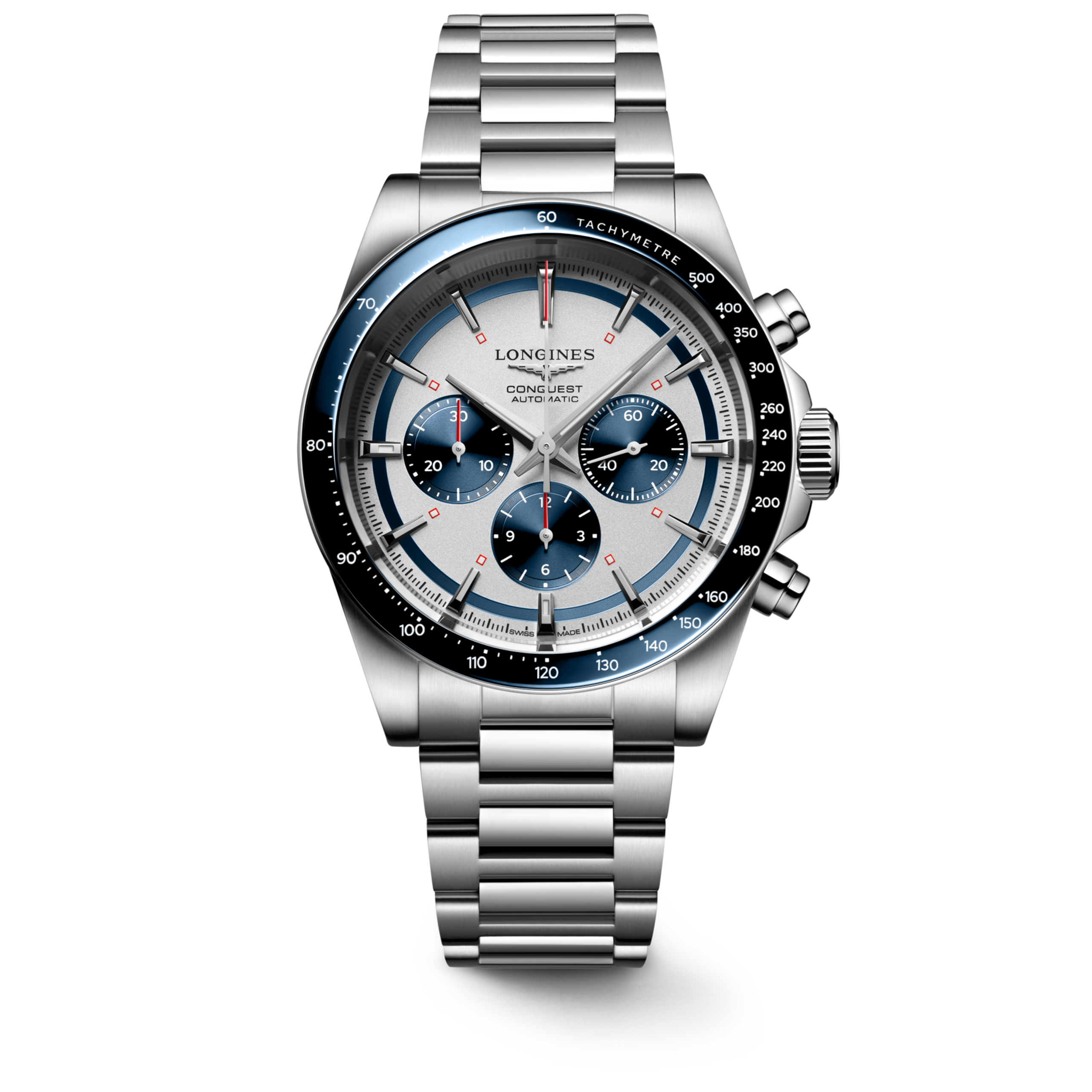Longines CONQUEST CHRONOGRAPH Automatic Stainless steel and ceramic bezel Watch - L3.835.4.98.6