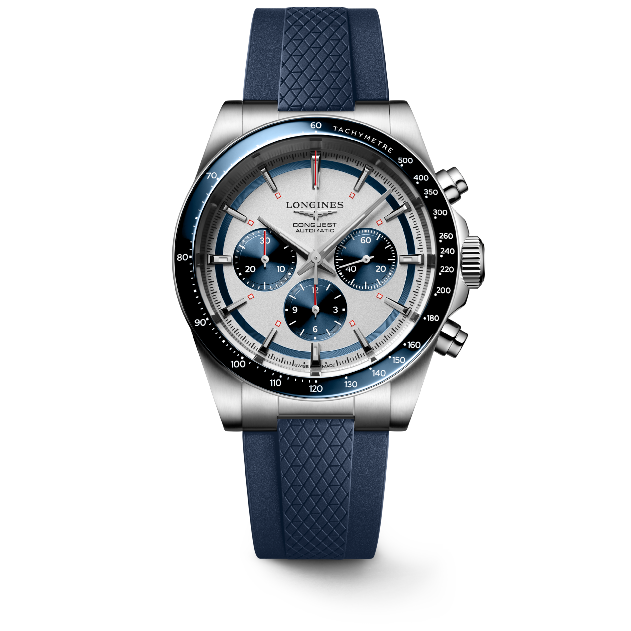 Longines CONQUEST CHRONOGRAPH Automatic Stainless steel and ceramic bezel Watch - L3.835.4.98.9