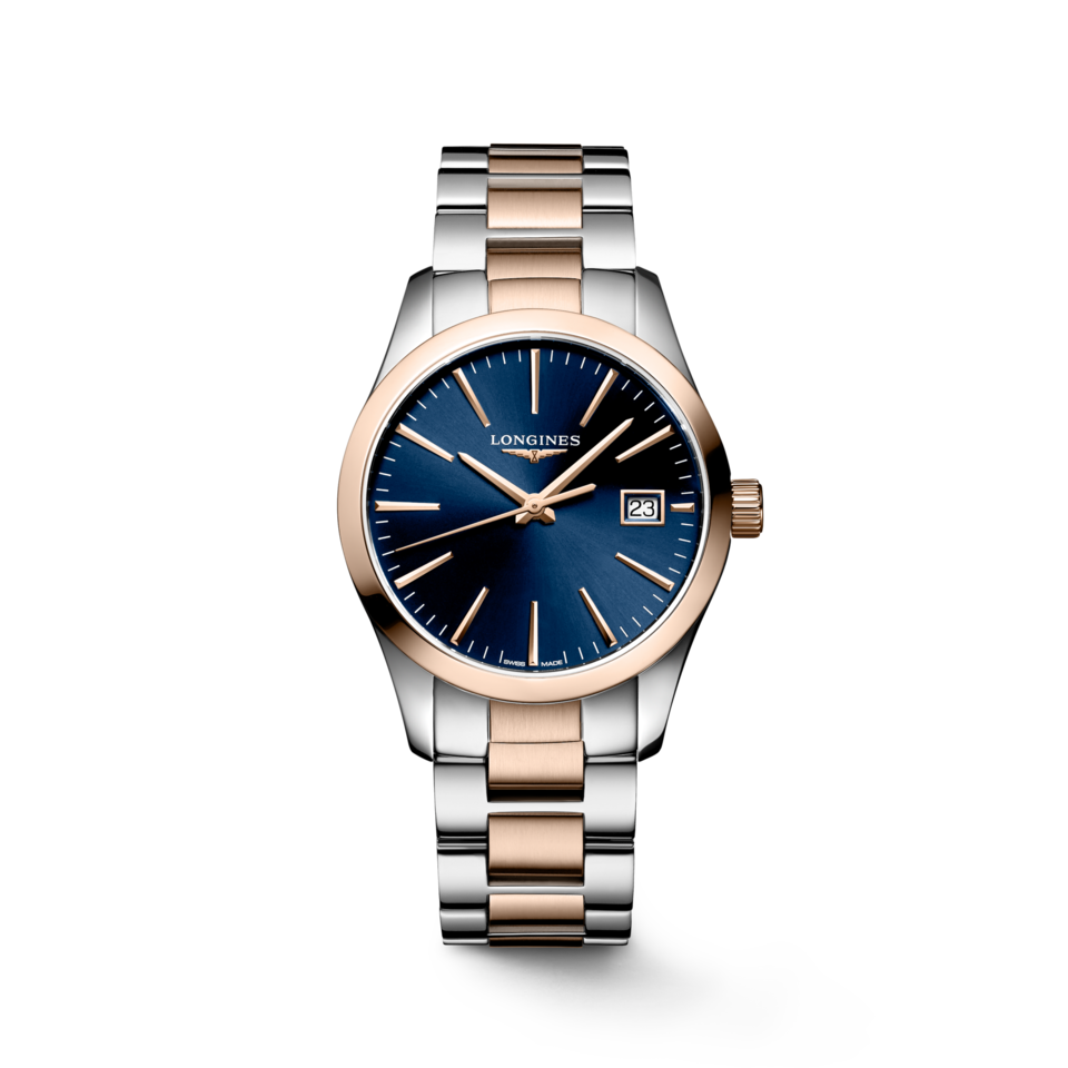 Longines Conquest Classic 34mm Cadran Bleu PVD Rose - L2.386.3.92.7