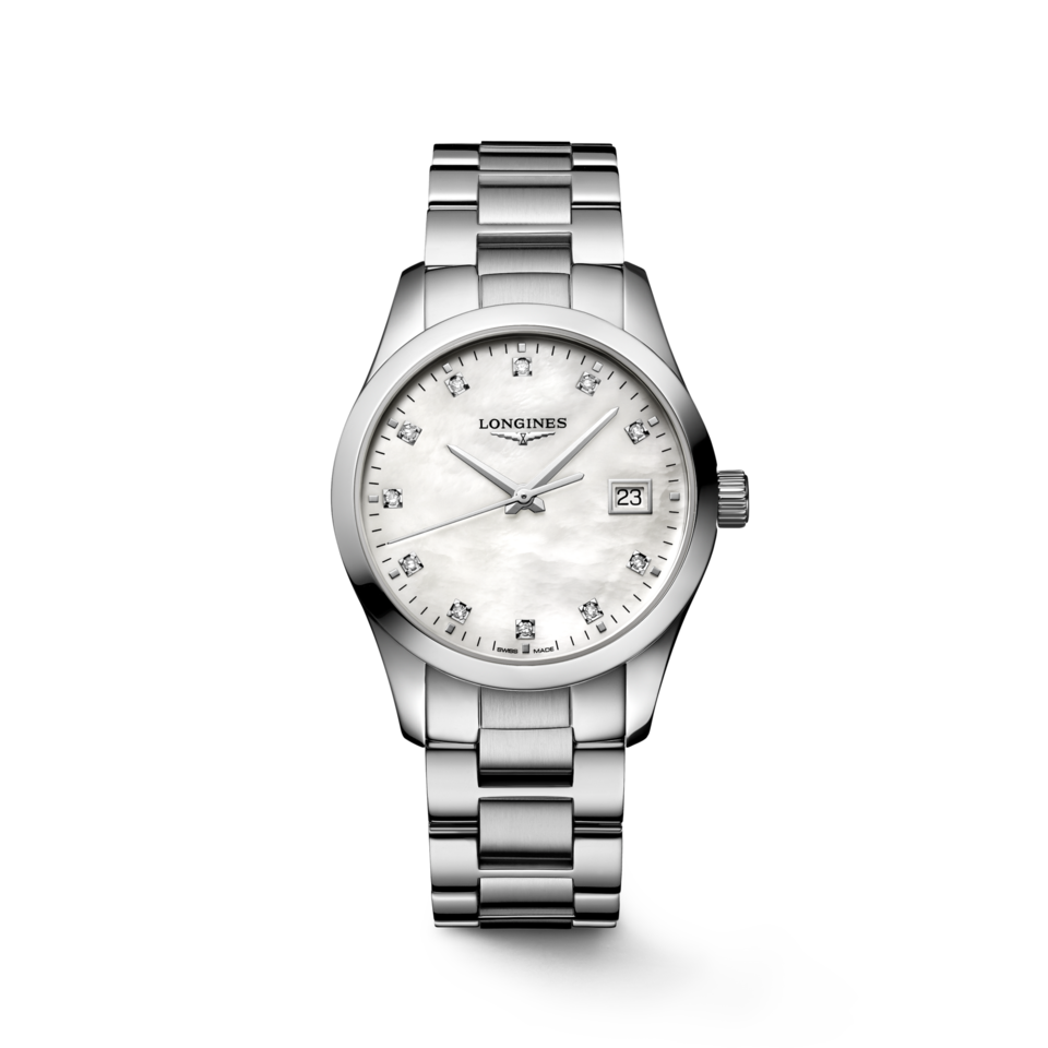 Longines Conquest Classic 34mm Cadran Nacre Blanche - L2.386.4.87.6
