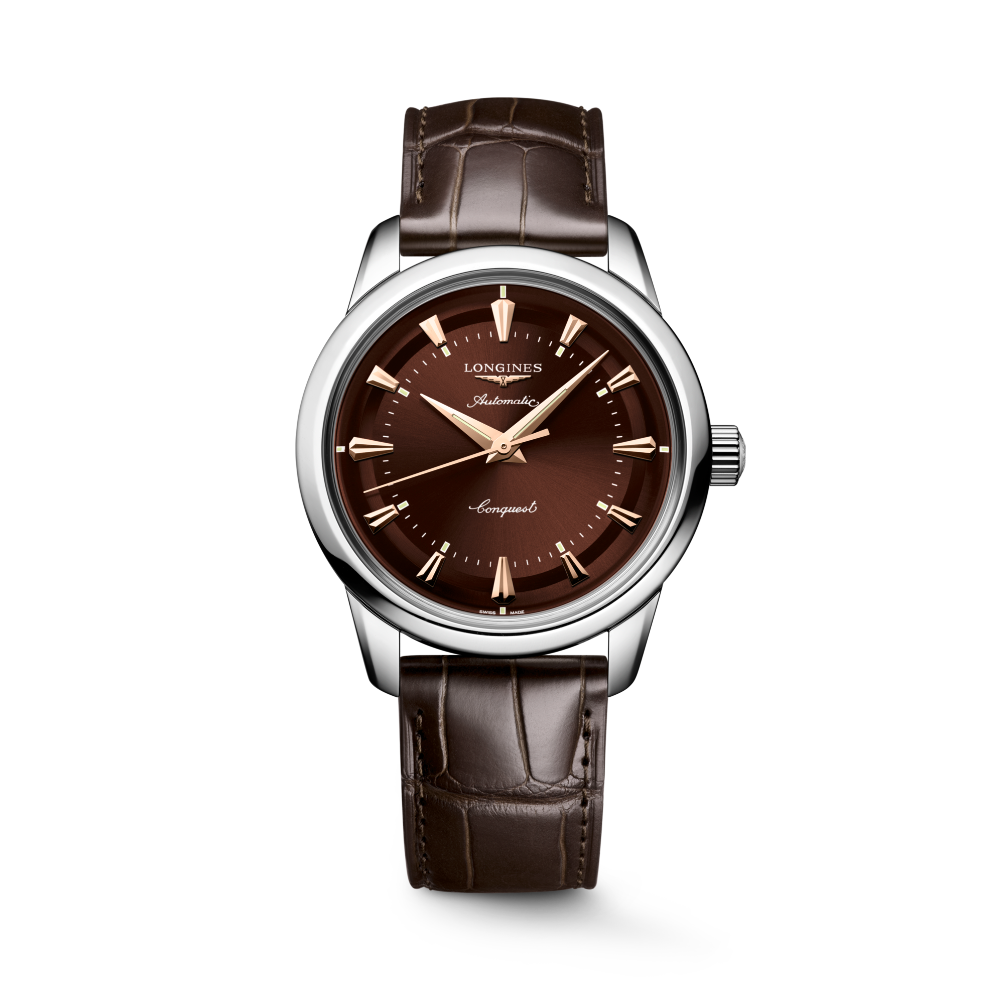 CONQUEST HERITAGE Automatic, Stainless Steel, Brown Dial
