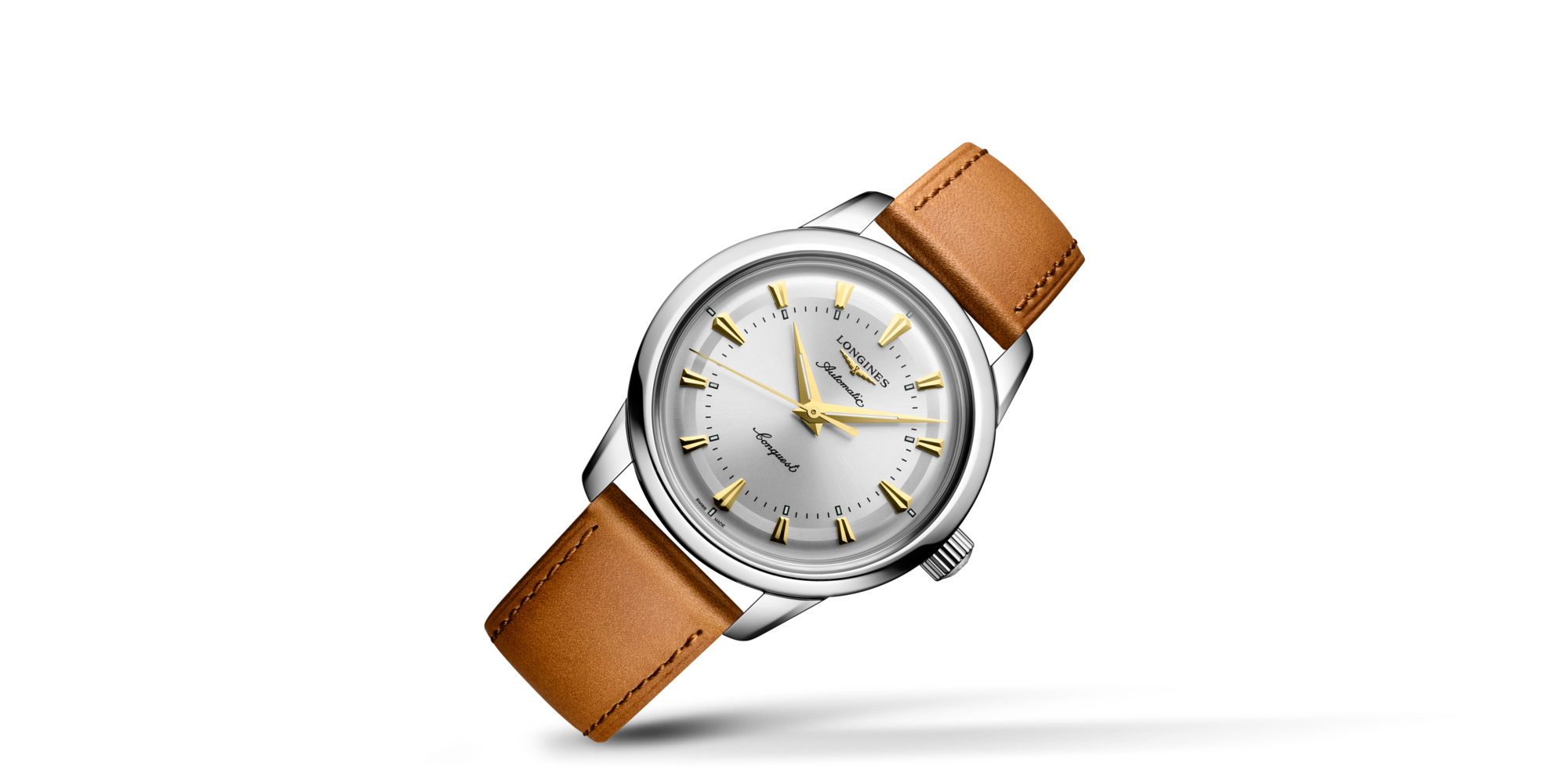 CONQUEST HERITAGE Automatic, Stainless Steel, Silver Dial, Strap 