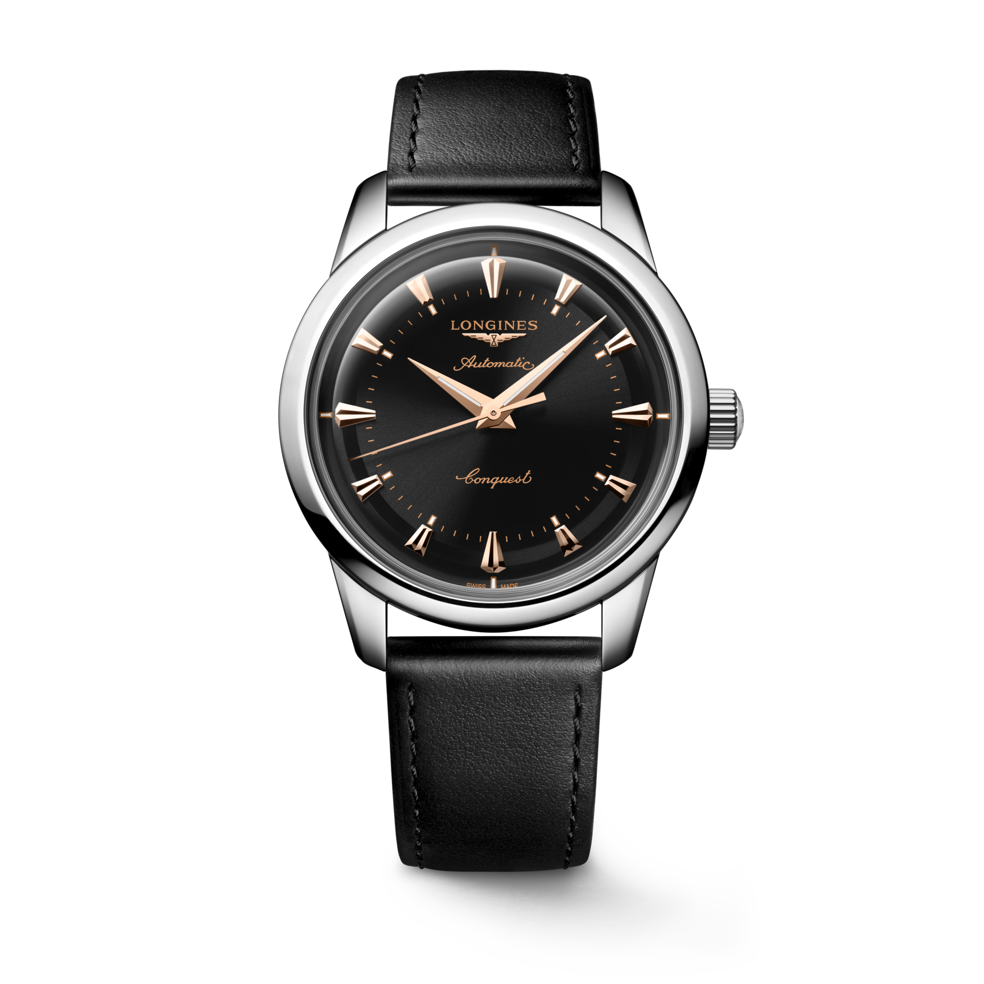 CONQUEST HERITAGE Automatic, Stainless Steel, Black Lacquered