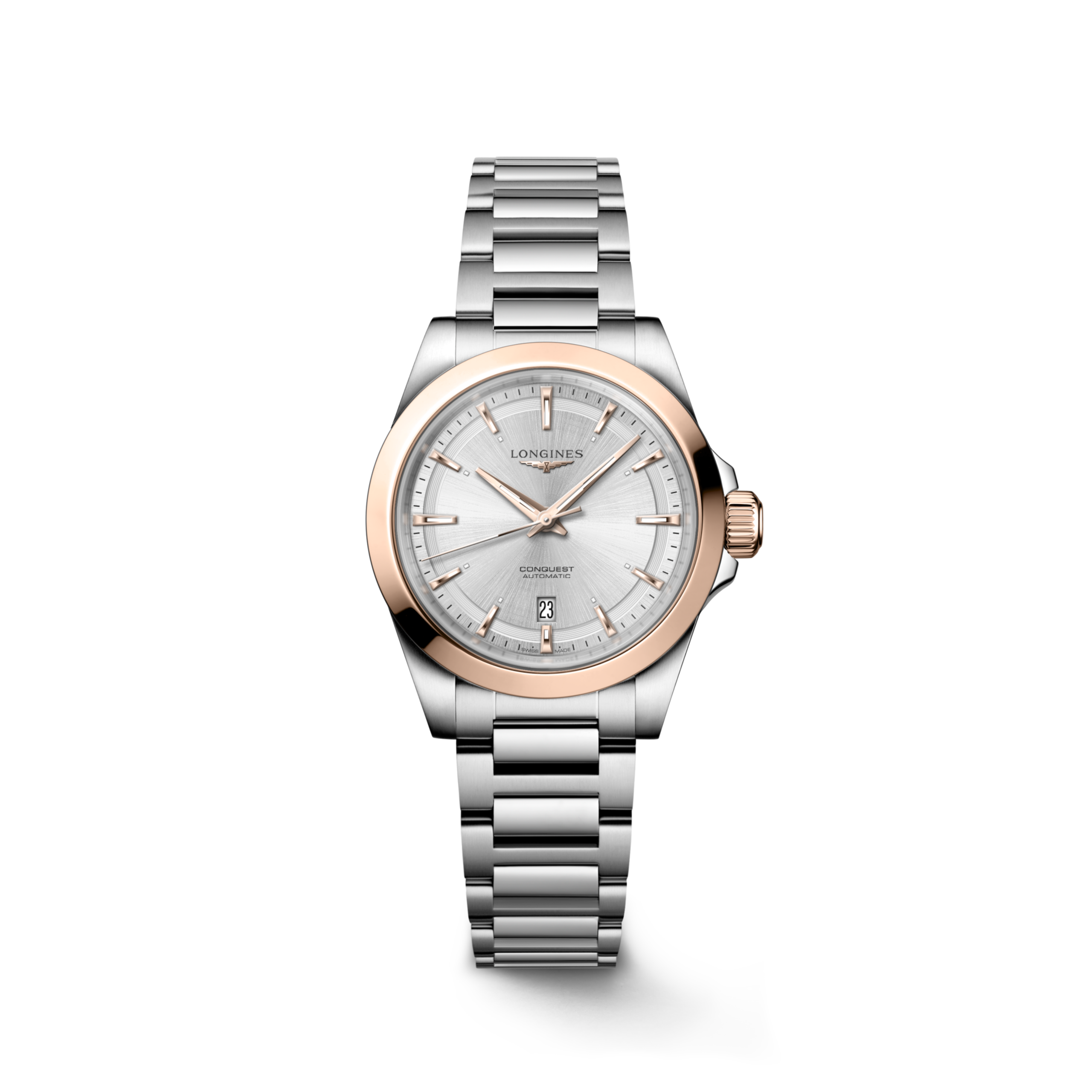 Longines CONQUEST Automatic Stainless steel and 18 karat pink gold cap 200 Watch - L3.320.5.72.6