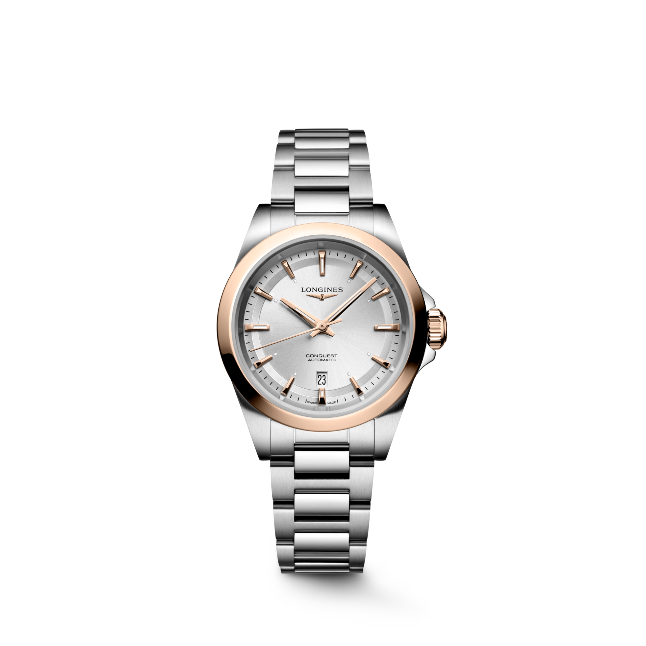Longines CONQUEST automatic stainless steel and 18 karat pink gold cap 200 Watch - L3.320.5.72.6