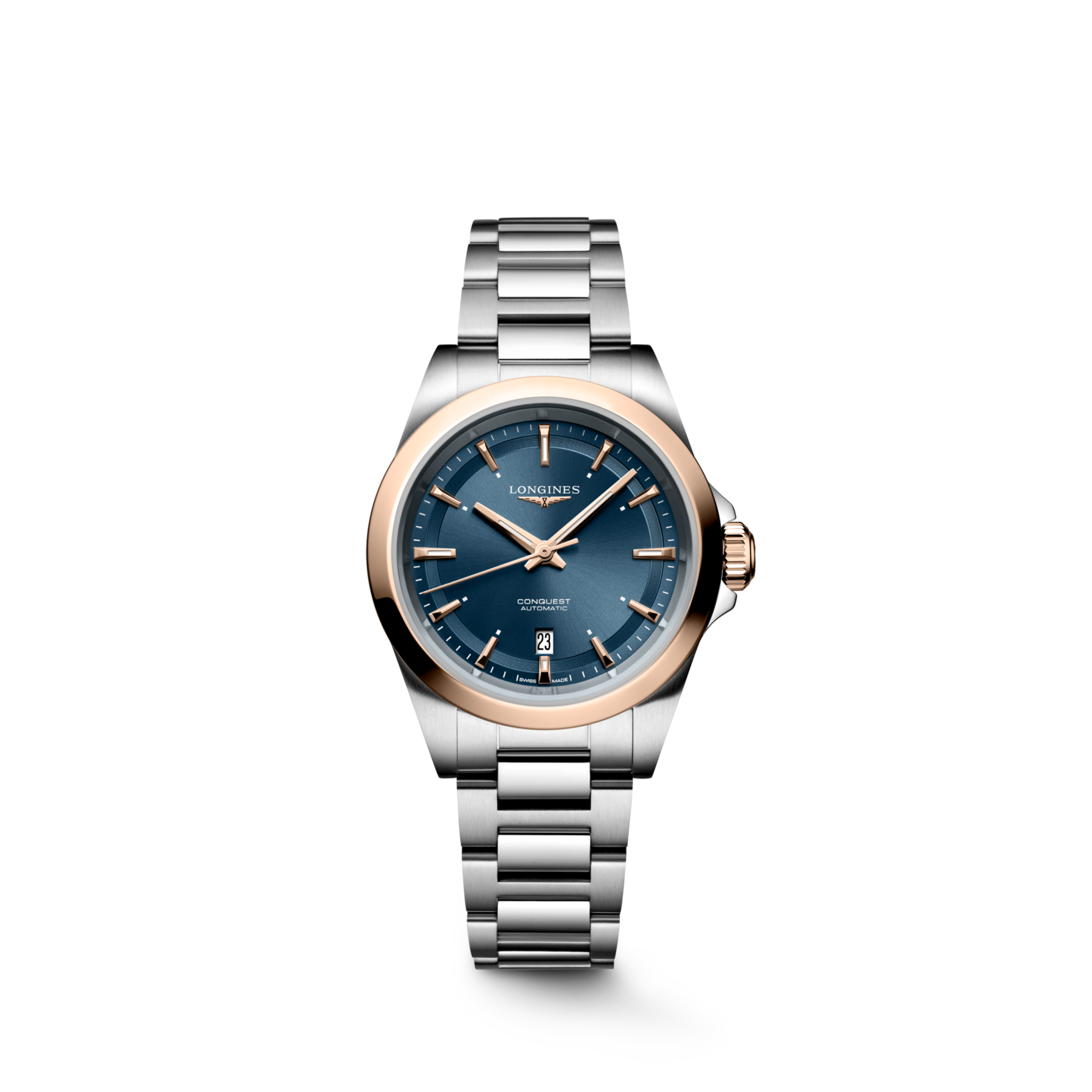 Longines CONQUEST Automatic Stainless steel and 18 karat pink gold cap 200 Watch - L3.320.5.92.6