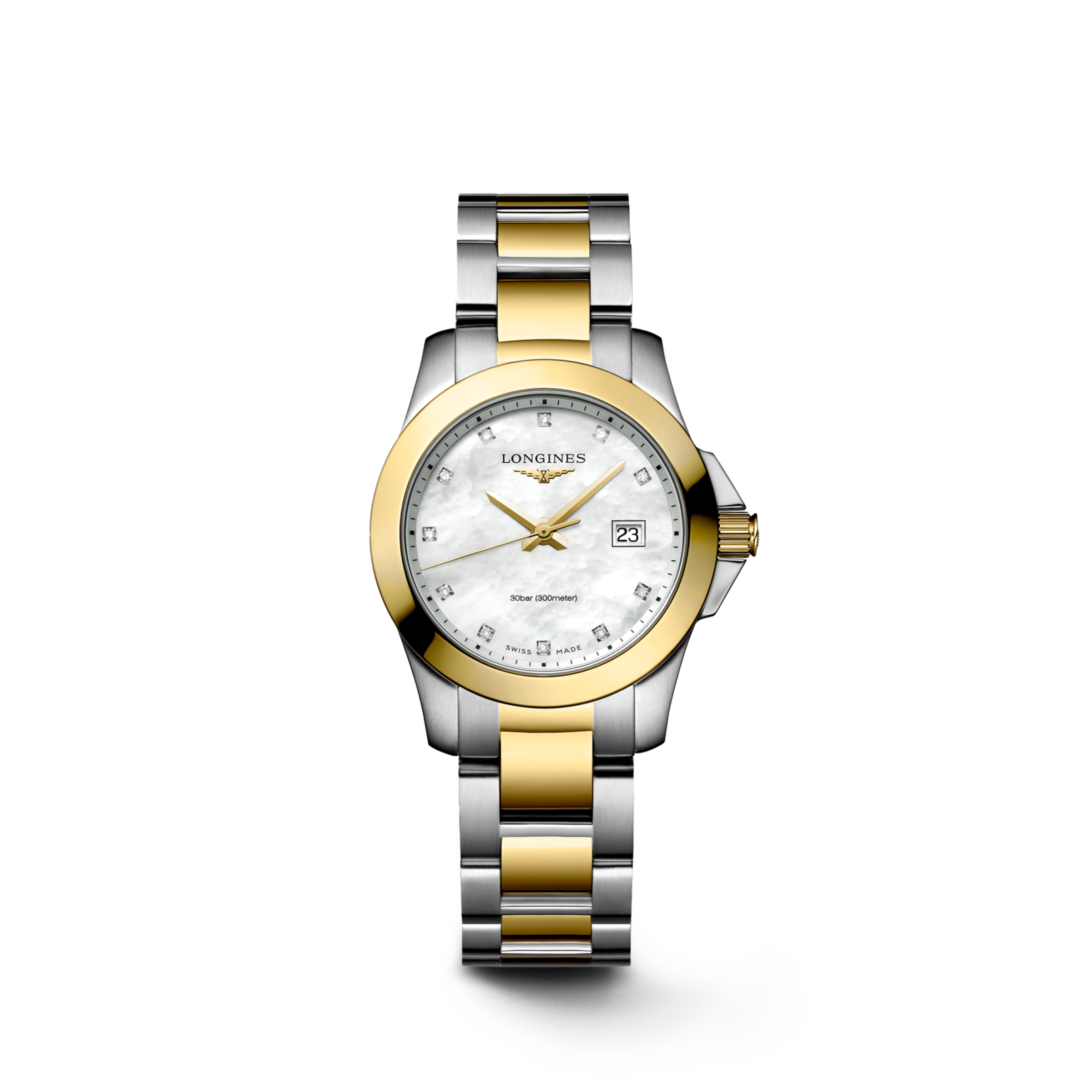 Longines CONQUEST Quartz Stainless steel and yellow PVD coating Watch - L3.376.3.87.7