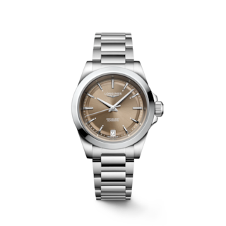 CONQUEST Automatic, Stainless Steel, Sunray Brown Dial, Bracelet Watch ...